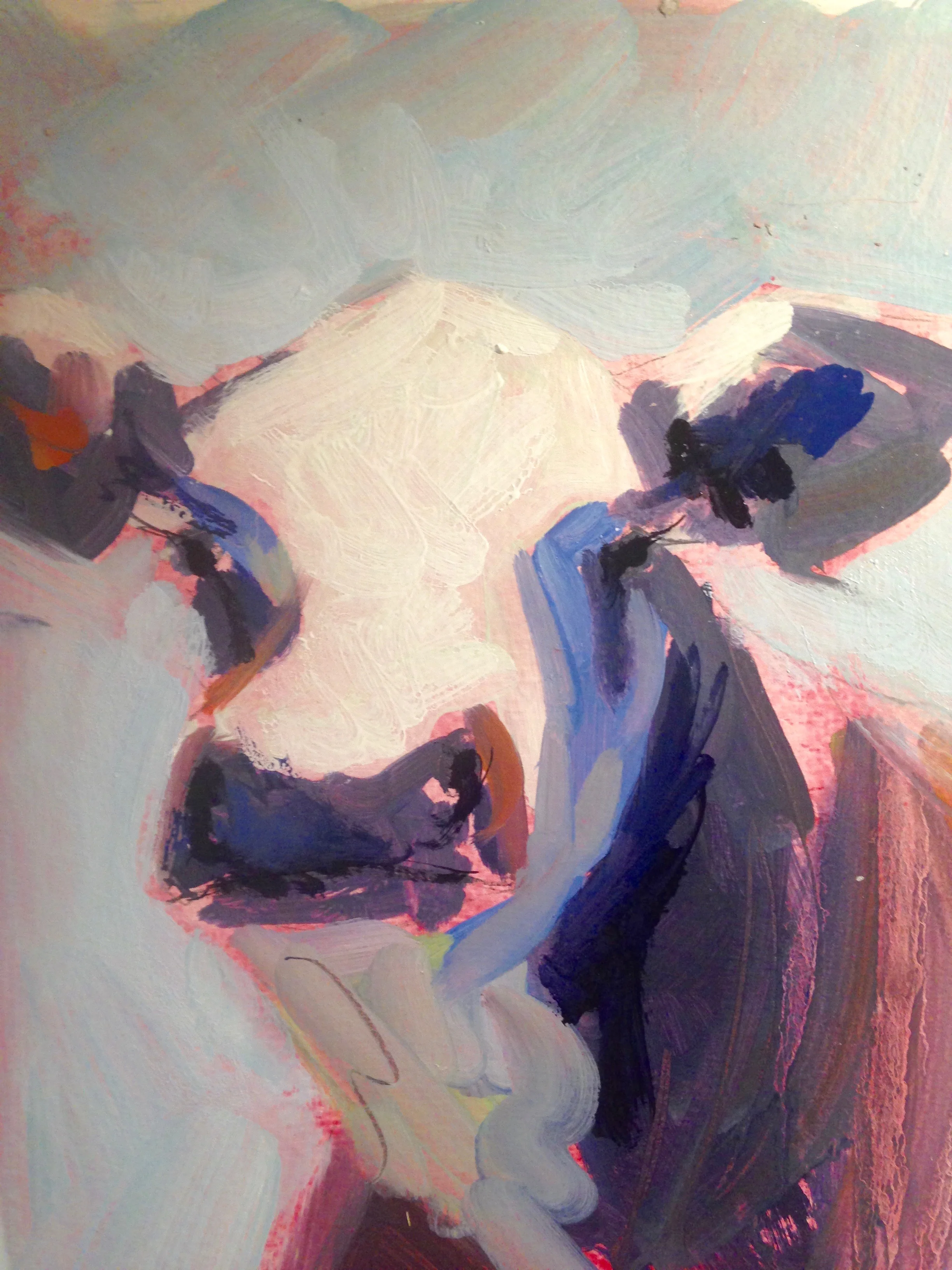 Cow study on paper