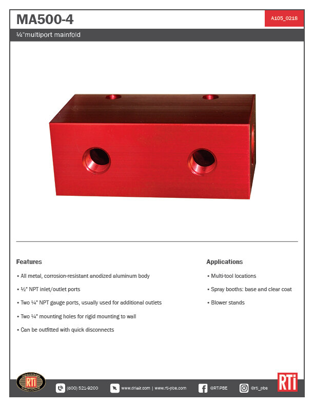 A105 MA500-4 Manifold