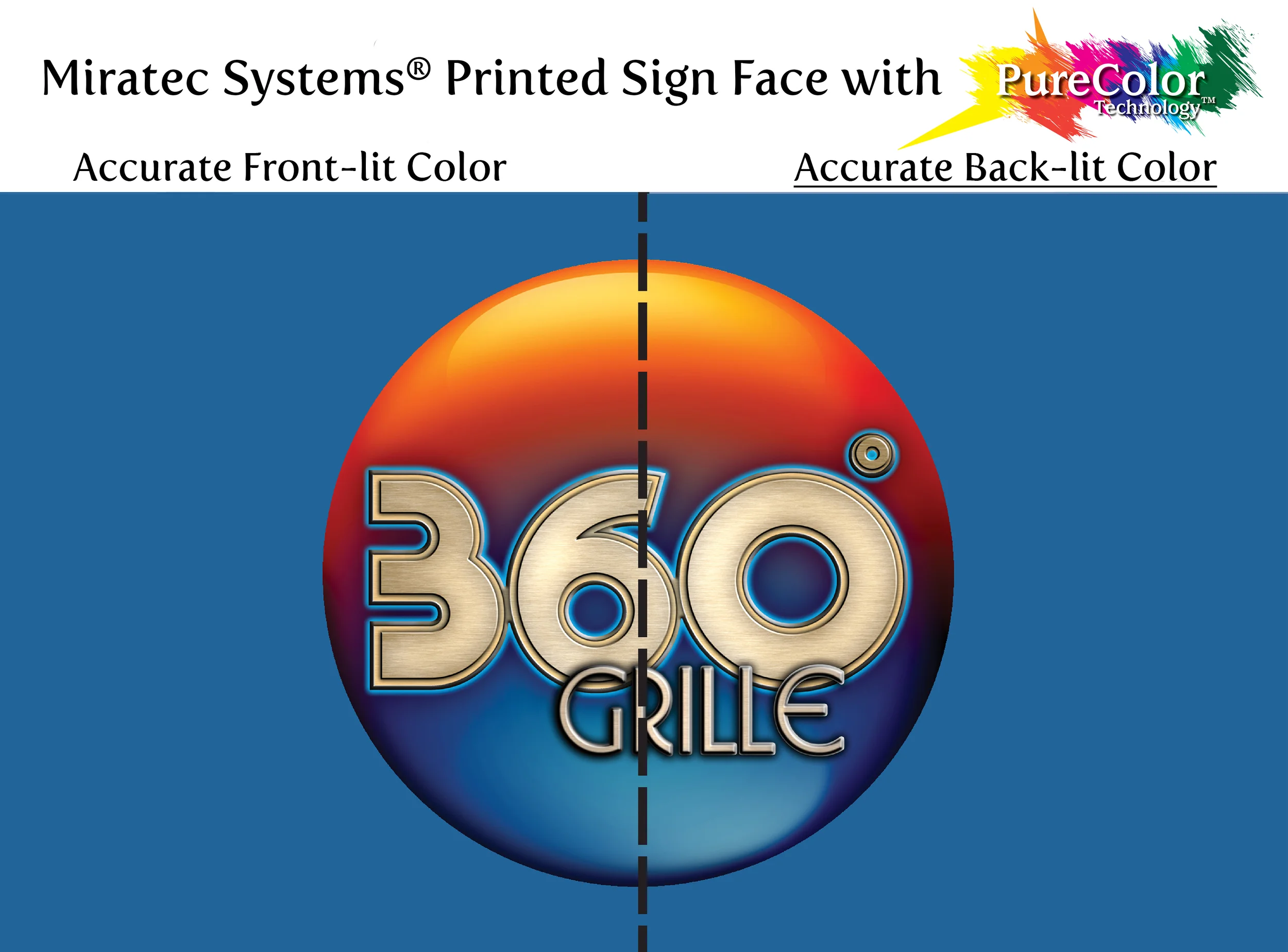Miratec Systems® Printed Sign Face with PureColor Technology®