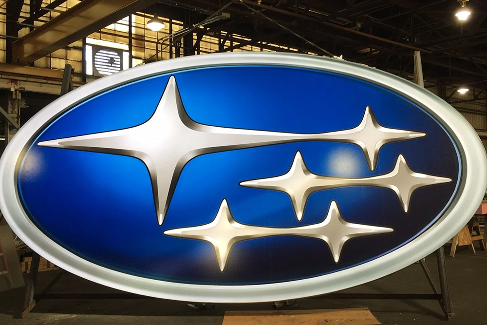  Vinyl print of large Subaru logo  
