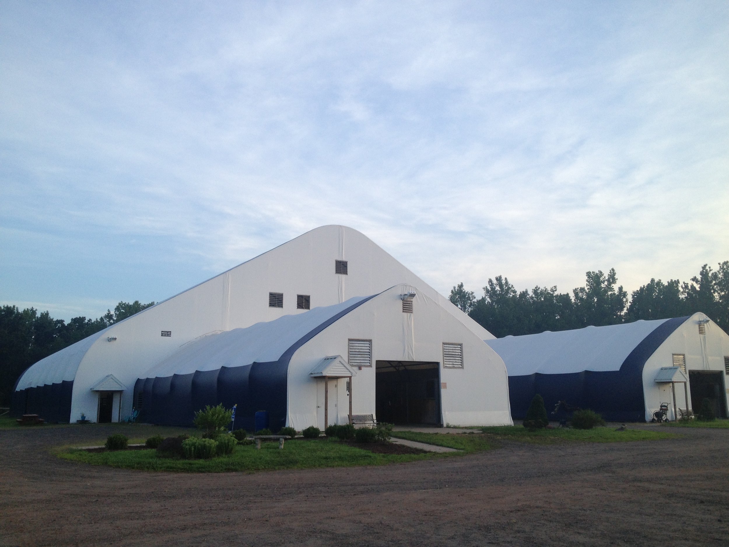  Main barns with stalls attached to the indoor 