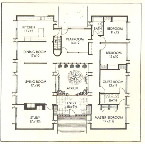  Floor plan as shown in 1966  Better Homes and Gardens . Via  ModernMass .   