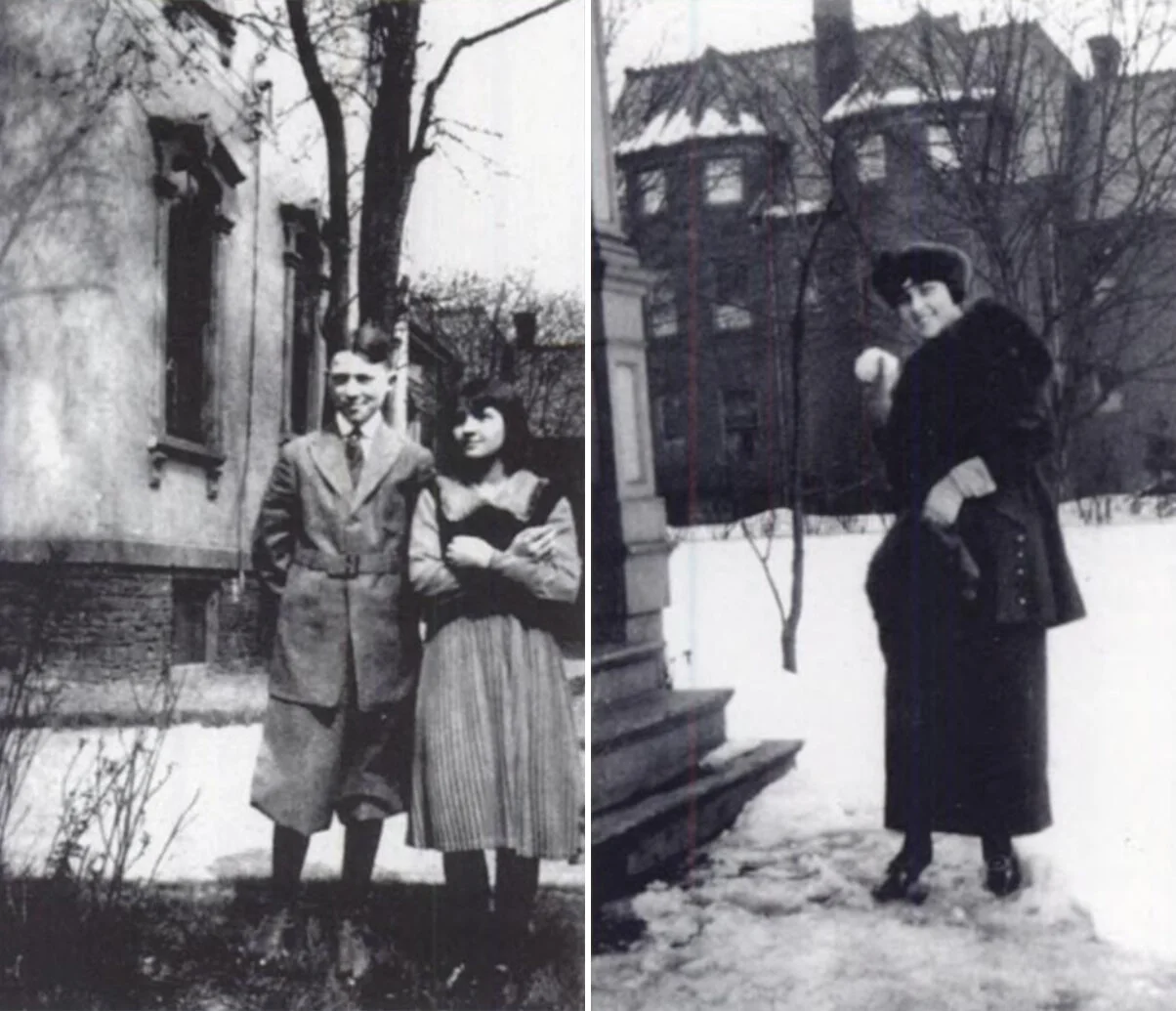  Left: Brooks Reese Jr. and his sister Lola Rae pose beneath the ornate window details of the Payne-Reese Mansion. (Brooks Reese family collection. Caption excerpt and image found  here .)  Right: Lola Rae Reese, daughter of wealthy lumber dealer Bro