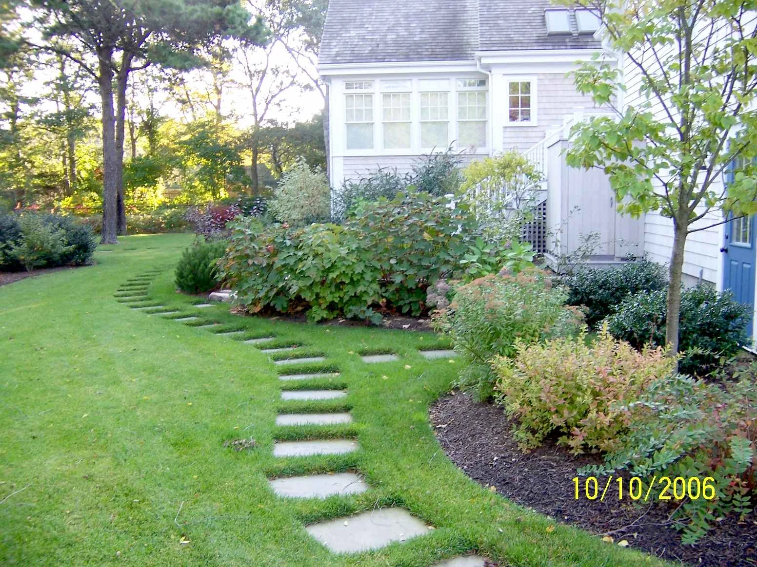 Walking through the lawn