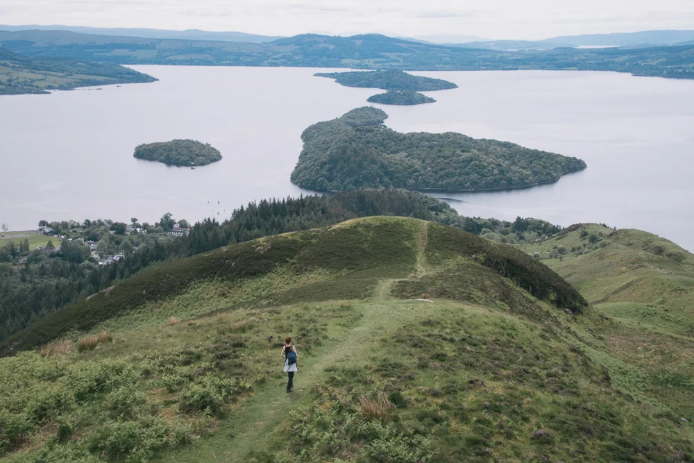 The views from the Conic Hill over Loch Lomond and its many islands.