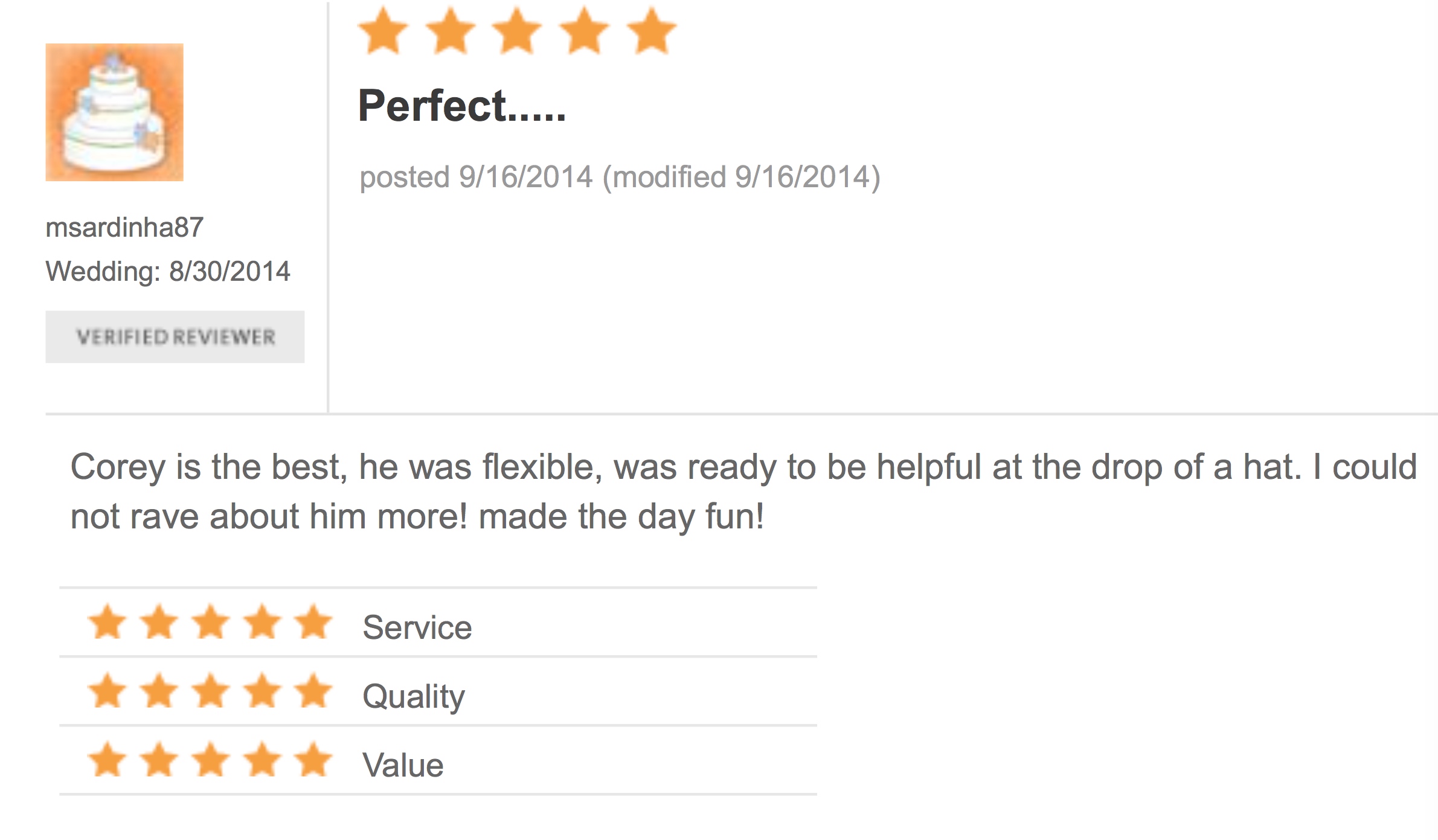 DJ Corey Young Wedding Reviews // Ocean Cliff Newport RI