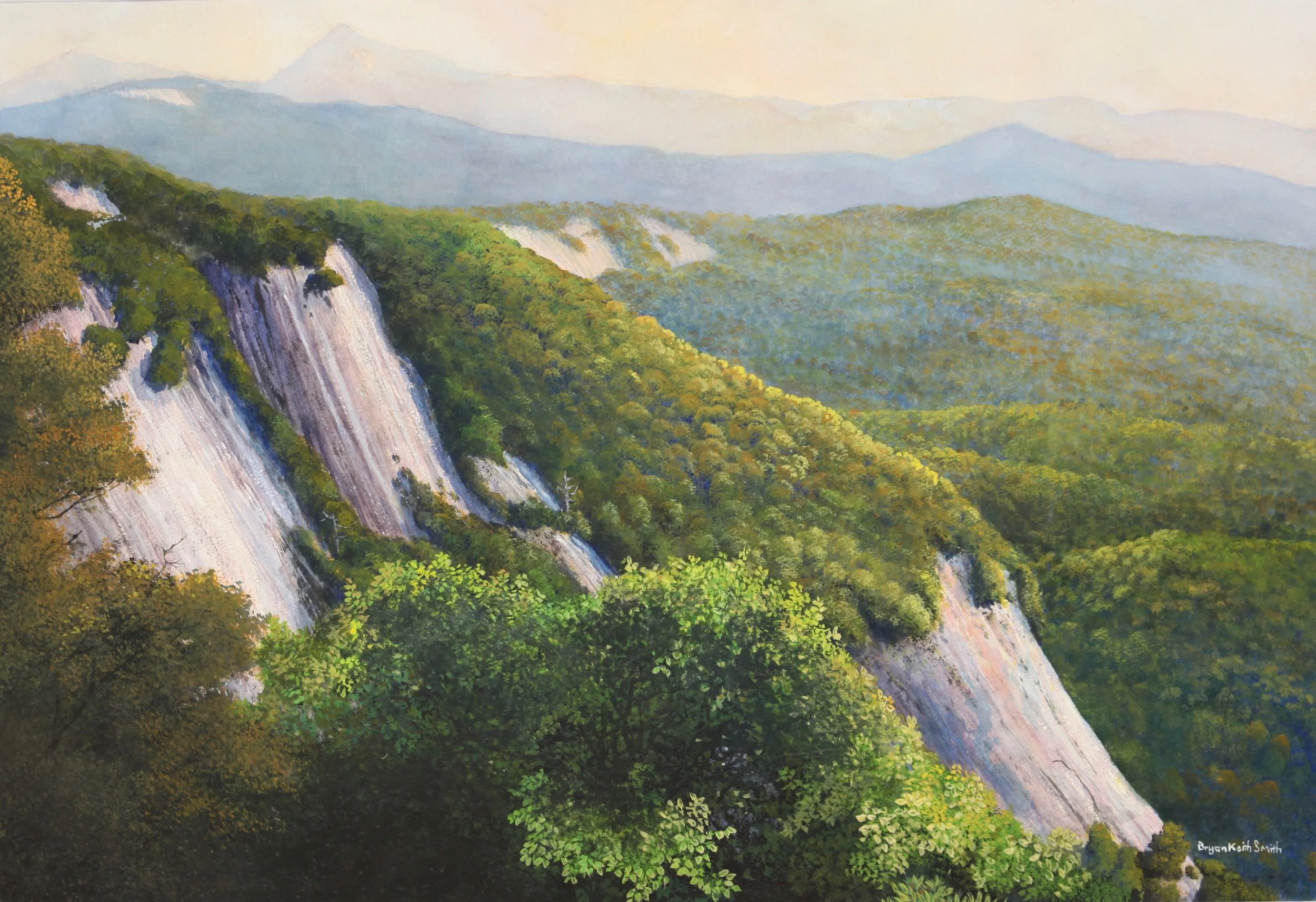 Whiteside Cliffs 46" W x 38 1/2" H Framed $8500.