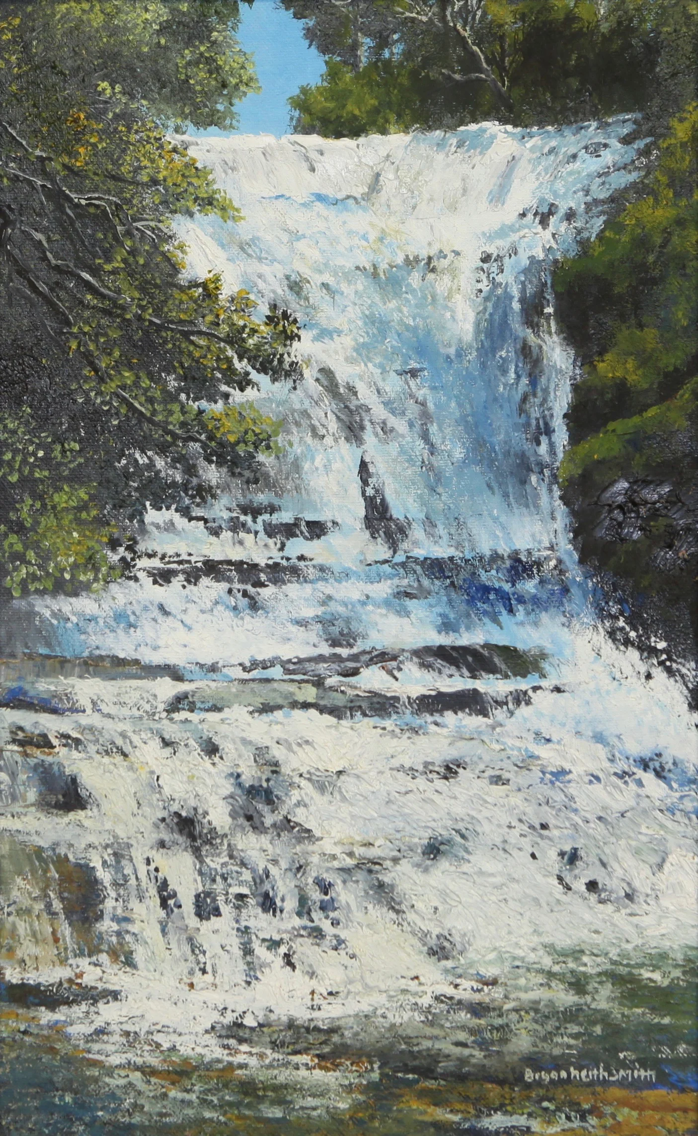 Upper Falls 17" W x 22 3/4" H Framed $2200.