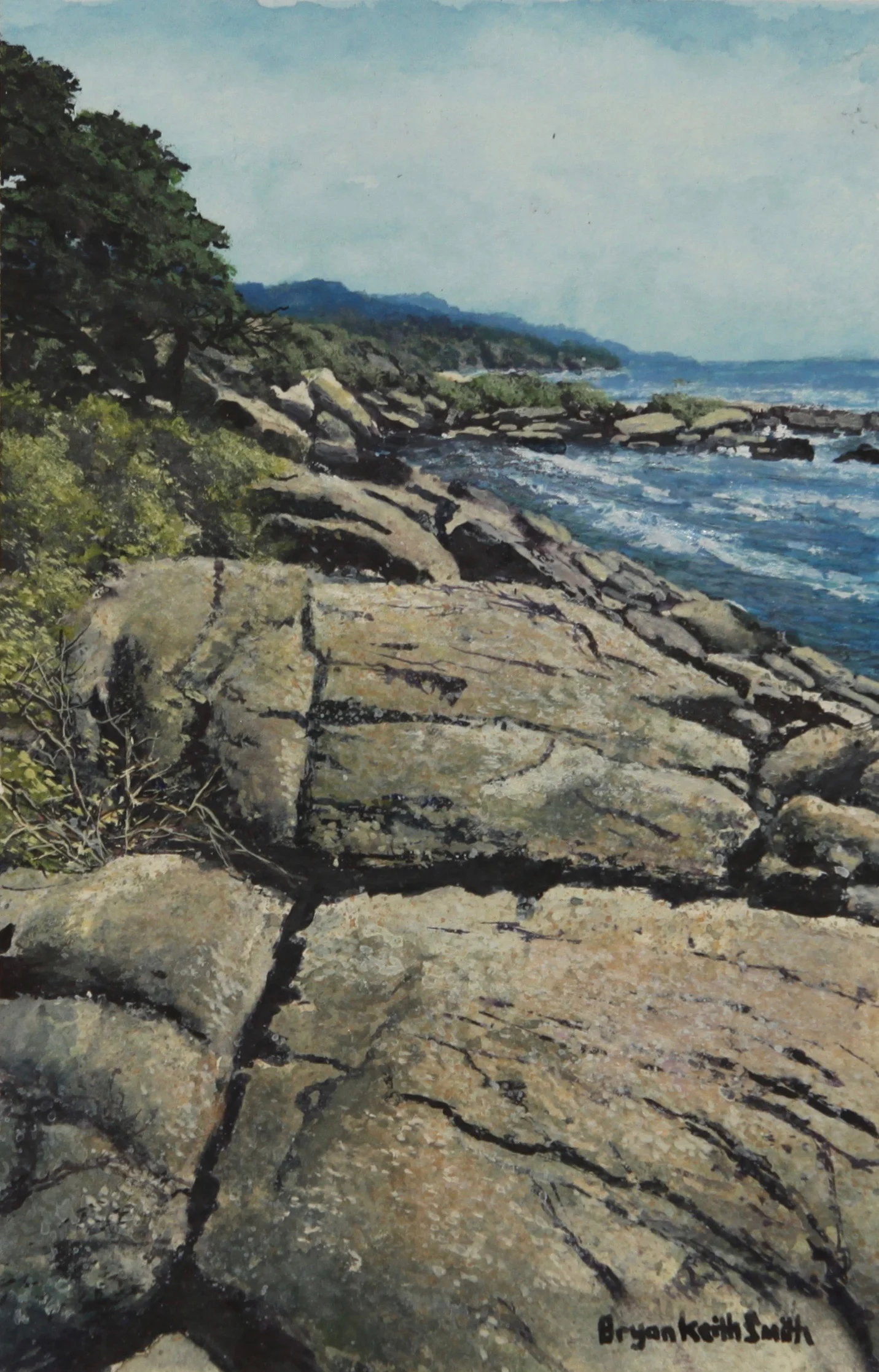 Pacific Coast II 15 5/8" W x 18 5/8" H Framed $1000.