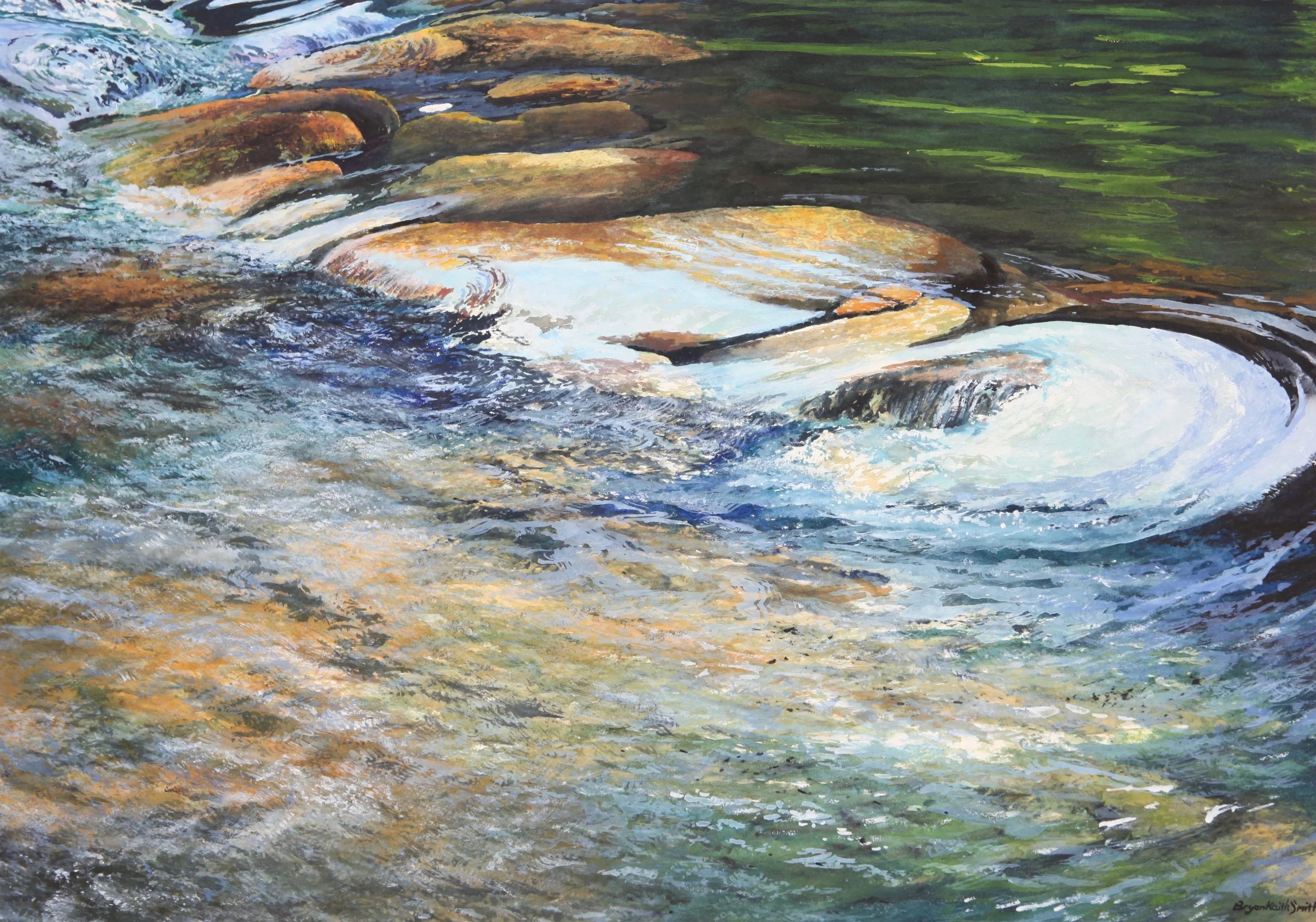Stepping Stones 45 1/2" W x 36" H Framed $6350.