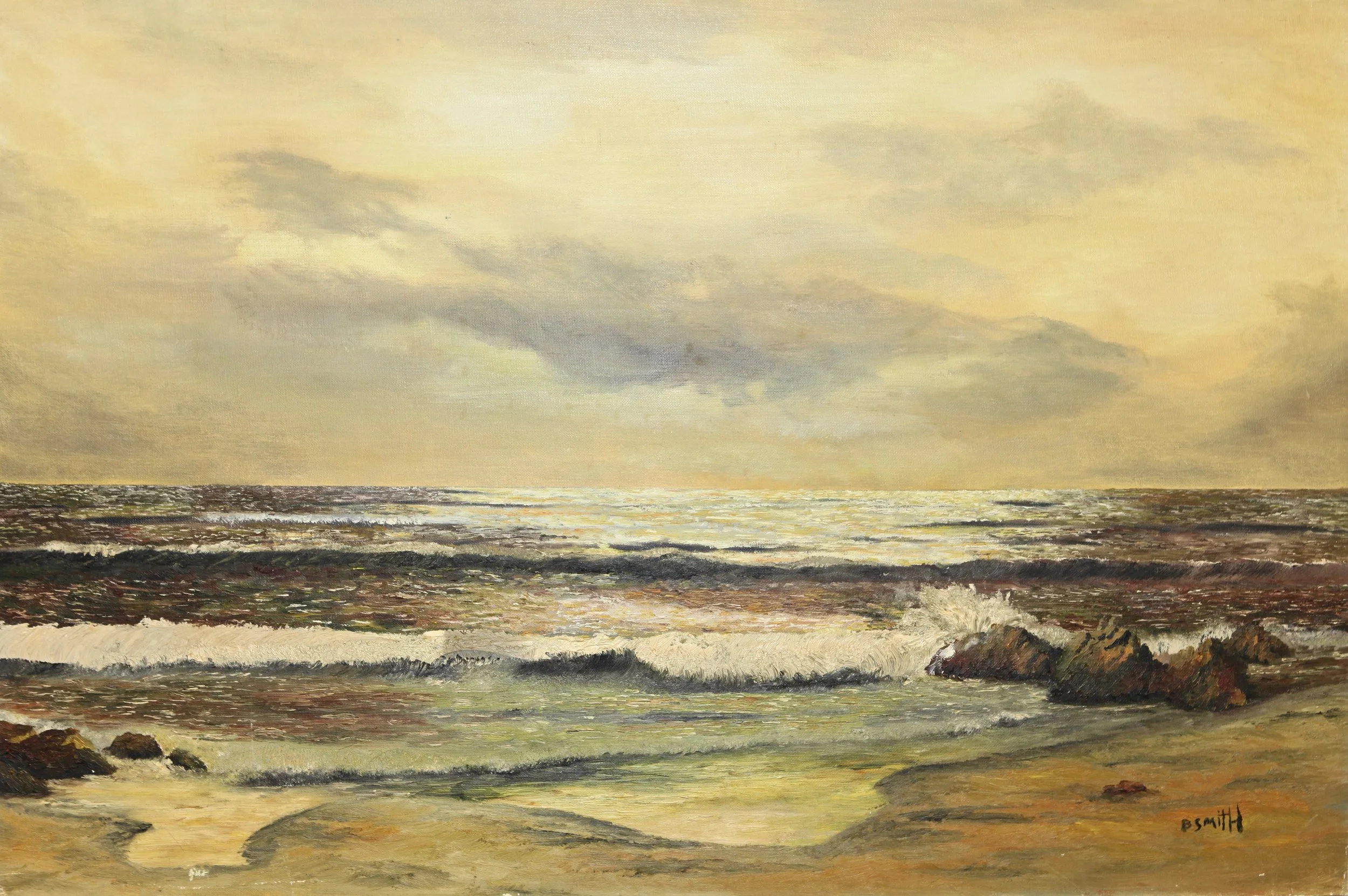 Golden Sea Splendor 44" W x 32" H Framed $2600.
