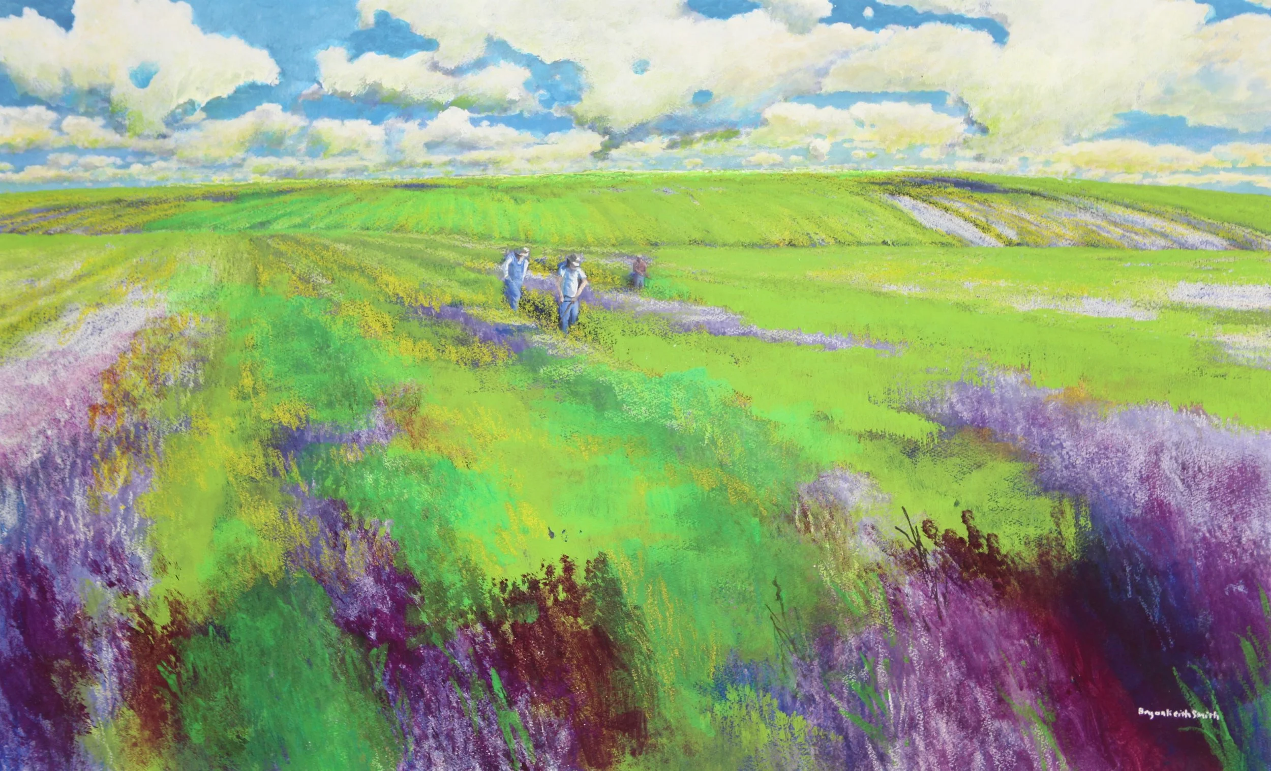 Lavender Fields 38 1/2" W x 23 1/2" H $7500.