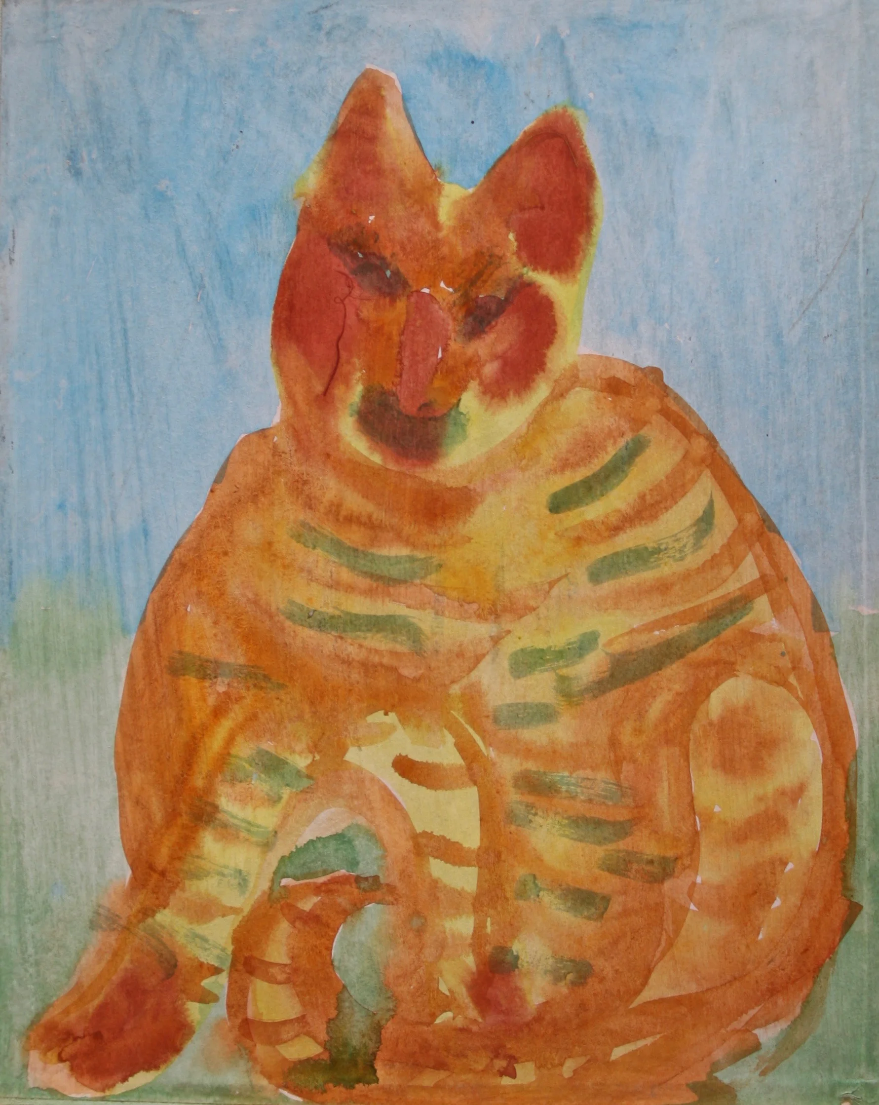 Cat Sybil Gibson 19" W x 23" H Framed $1025.