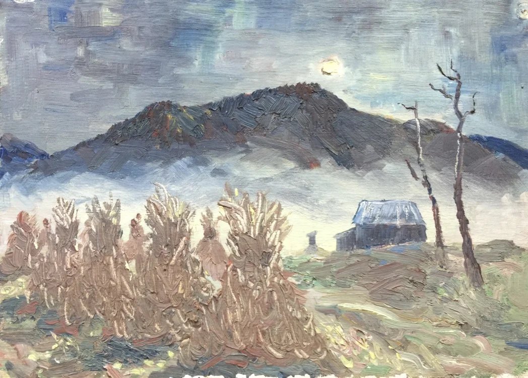 Midnight Hay 8 13/16”H X 12.25”W $500