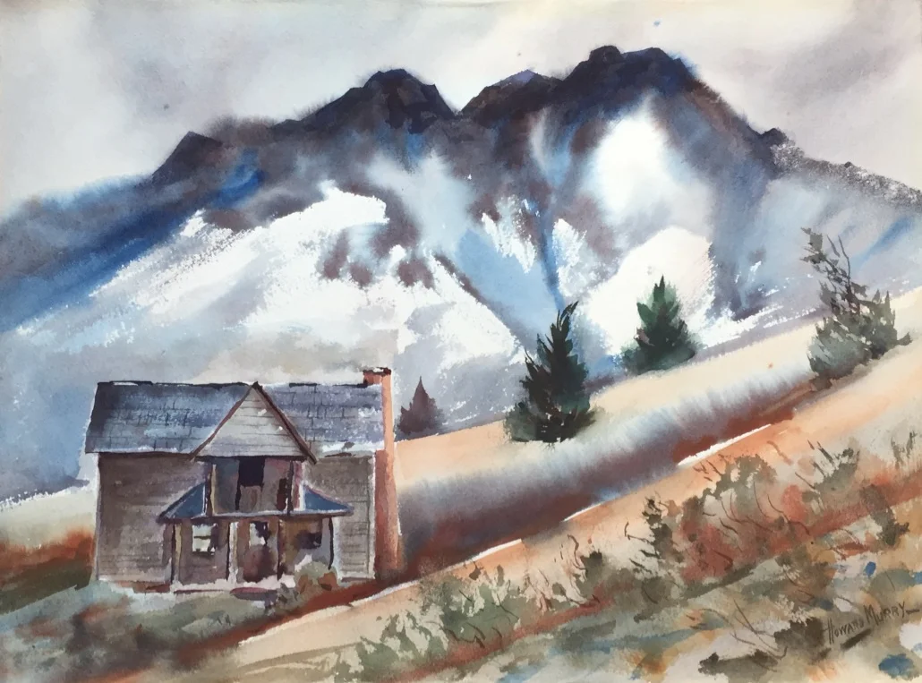 Blue Haze Decending 14 5/16”H X 19 11/16”W Unframed $750