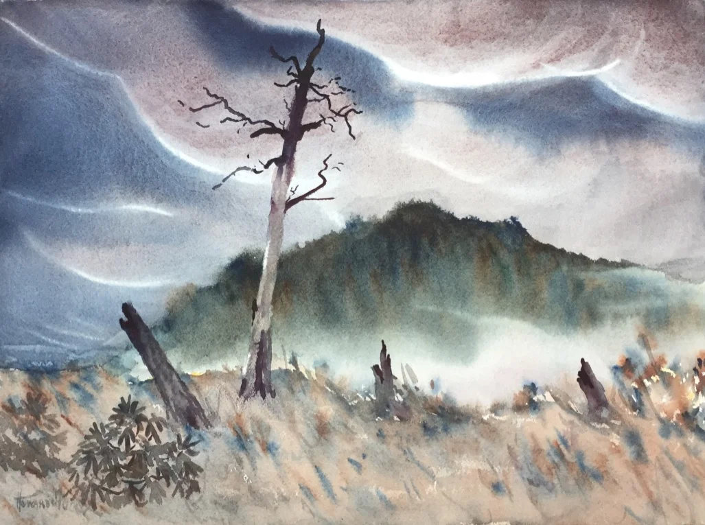 Late Autumn Skies 14 1/16”H X 19”W Unframed $750