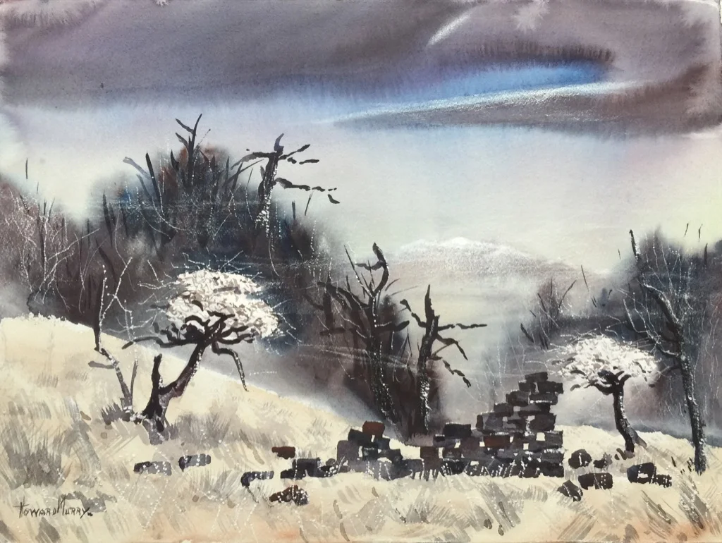 Cotton Snow 14.25”H X 19 1/8”W Unframed $750