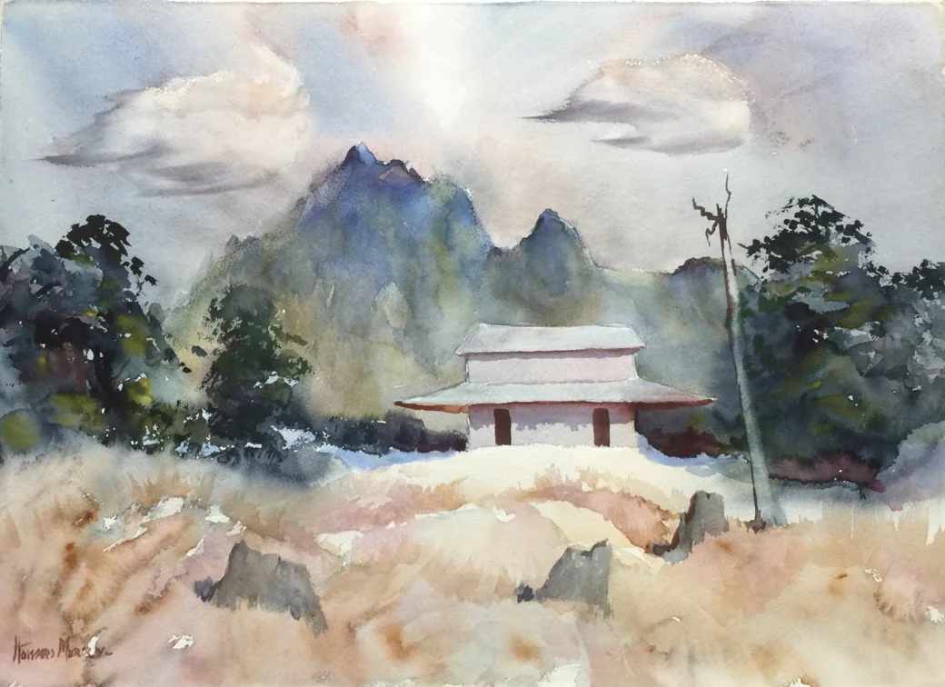 Sunkissed Retreat 14 1/8”H X 19.5”W Unframed $750