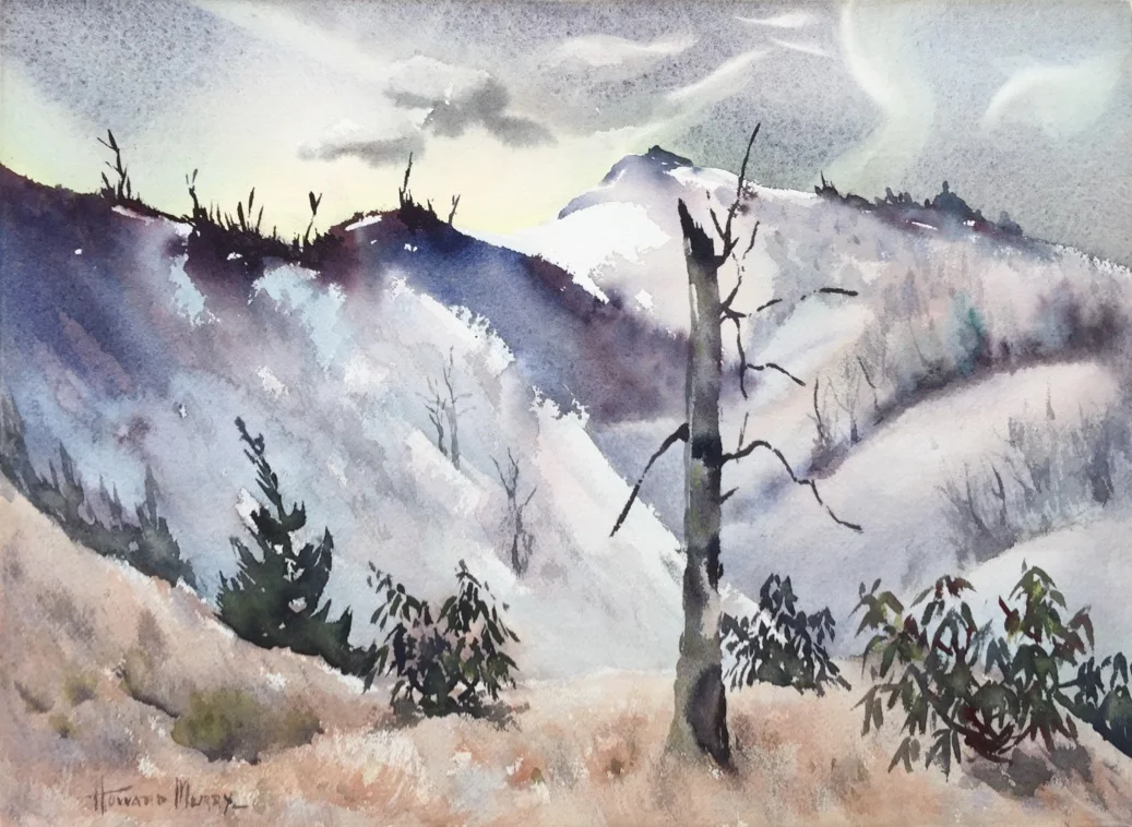 Purple Range 14 1/8”H X 19.25”W Unframed $750
