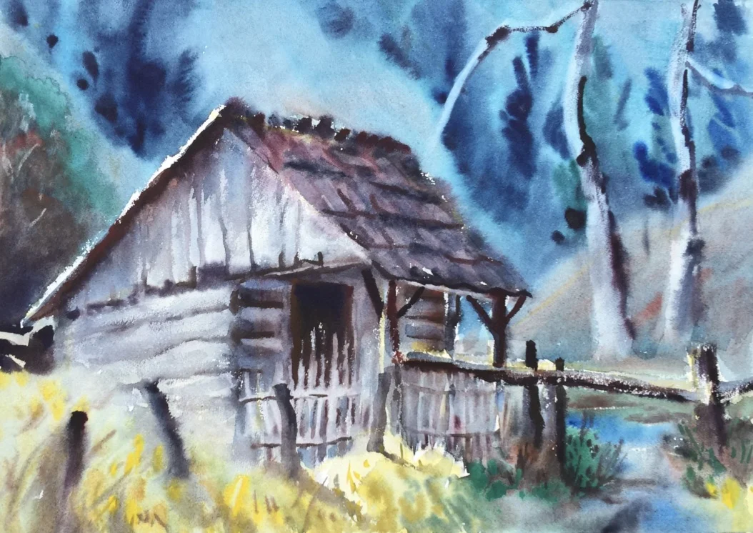 Dreaming of Home 14”H X 19.5”W Unframed $700