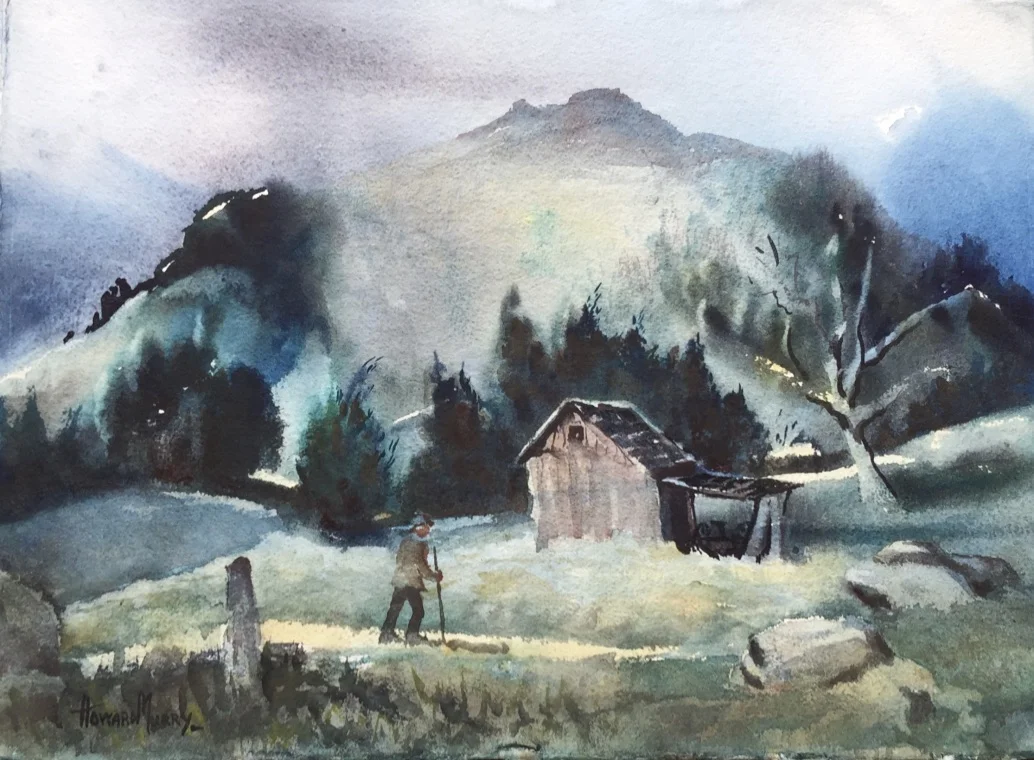 Enjoying the Trail 14 1/8”H X 19.25”W Unframed $750