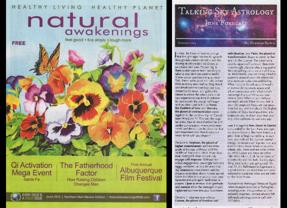 Deborah Sipple, Astrological Columnist for Northern New Mexico's Natural Awakening's Publication