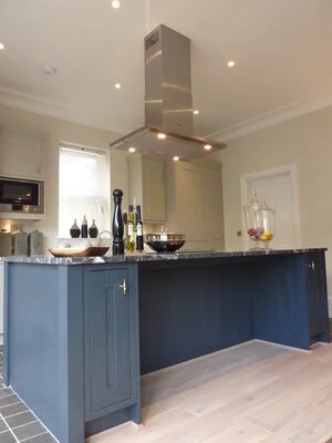 Impressive in-frame painted kitchen with stunning marble worksurface