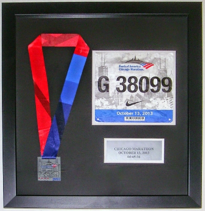 Marathon Medal, Bib, and Plate