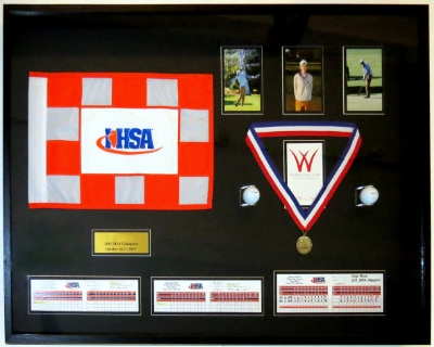 Golf Pin Flag & Score Card & Medal & Ball Compilation