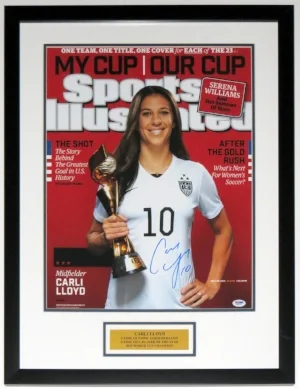 Carli Lloyd Signed 16x20 Photo - PSA DNA COA Authenticated - Professionally Framed & Plate