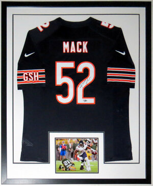 Bleachers Sports Music & Framing — Khalil Mack Signed Authentic Nike  Chicago Bears Jersey & 1st Game 8x10 Photo - FANATICS COA - Professionally  Framed 34x42