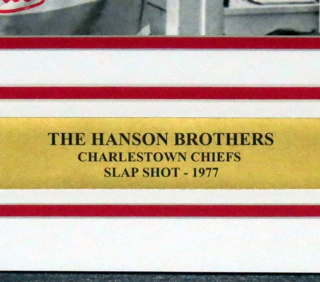 The Hanson Brothers Autographed Slap Shot Celebration Wave 11x14 Photo 