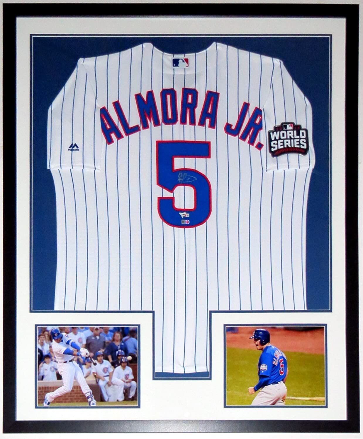 Anthony Rizzo Chicago Cubs Framed Autographed Majestic White Replica Jersey  Collage