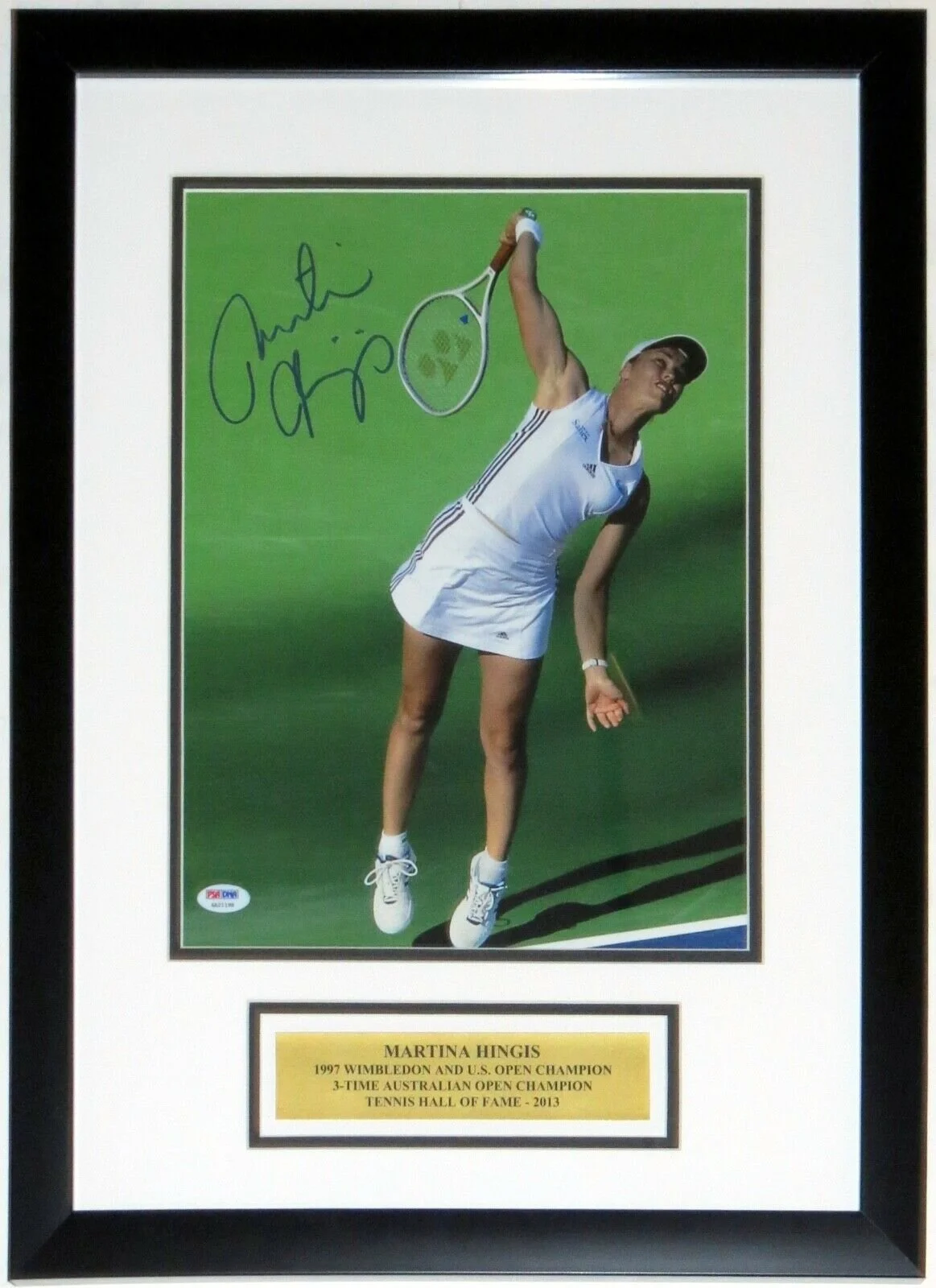 Martina Hingis Autographed Wimbledon 11x14 Photo - PSA DNA COA – Professionally Framed &amp; Plate