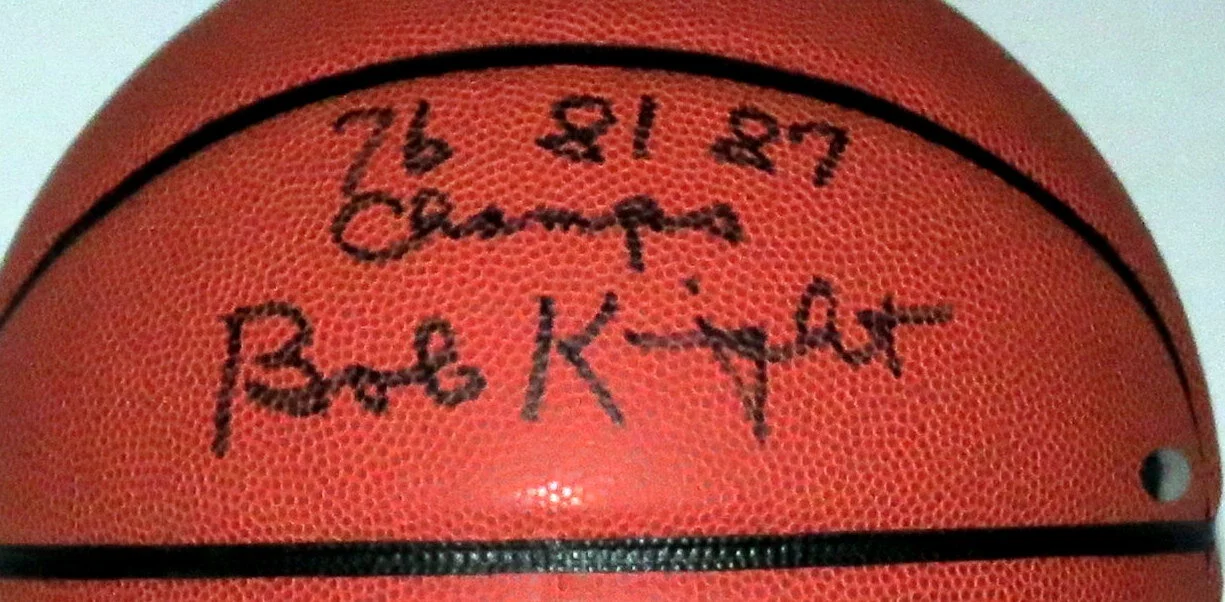 bobby knight signed basketball