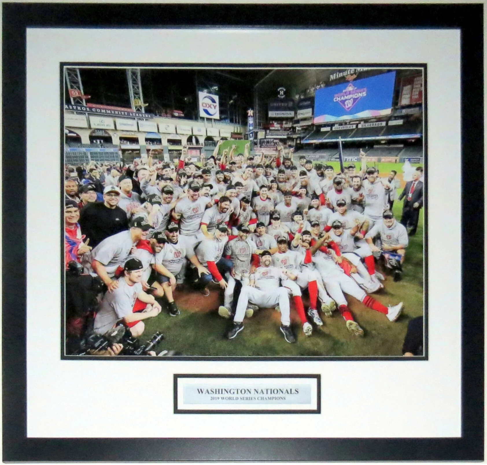 Washington Nationals 2019 World Series Champions Team Celebration 16x20 Photo - Professionally Framed and  Plate