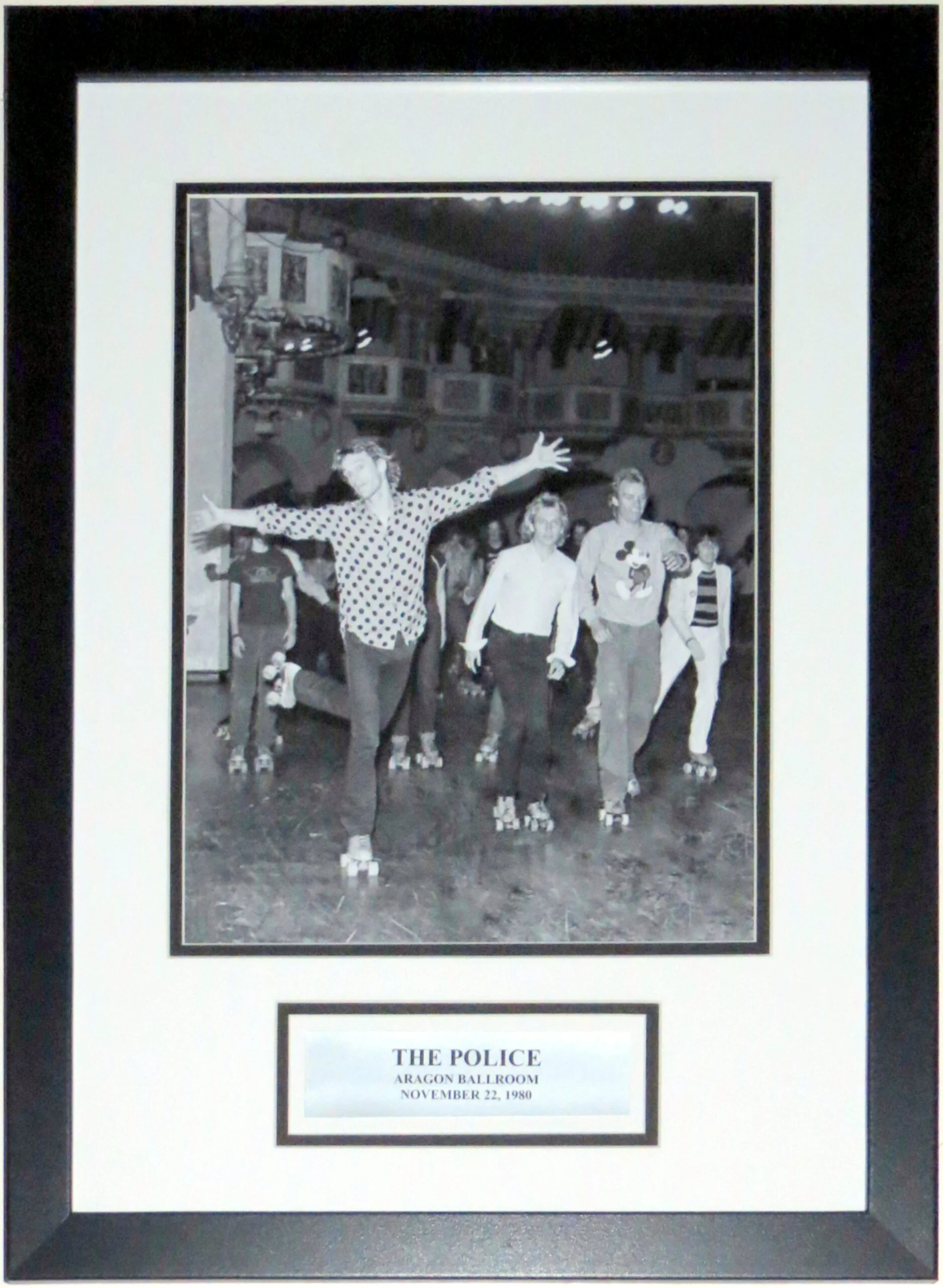 The Police Aragon Ballroom 1980 Chicago Concert 11x14 Photo  - Professionally Framed &amp; Plate