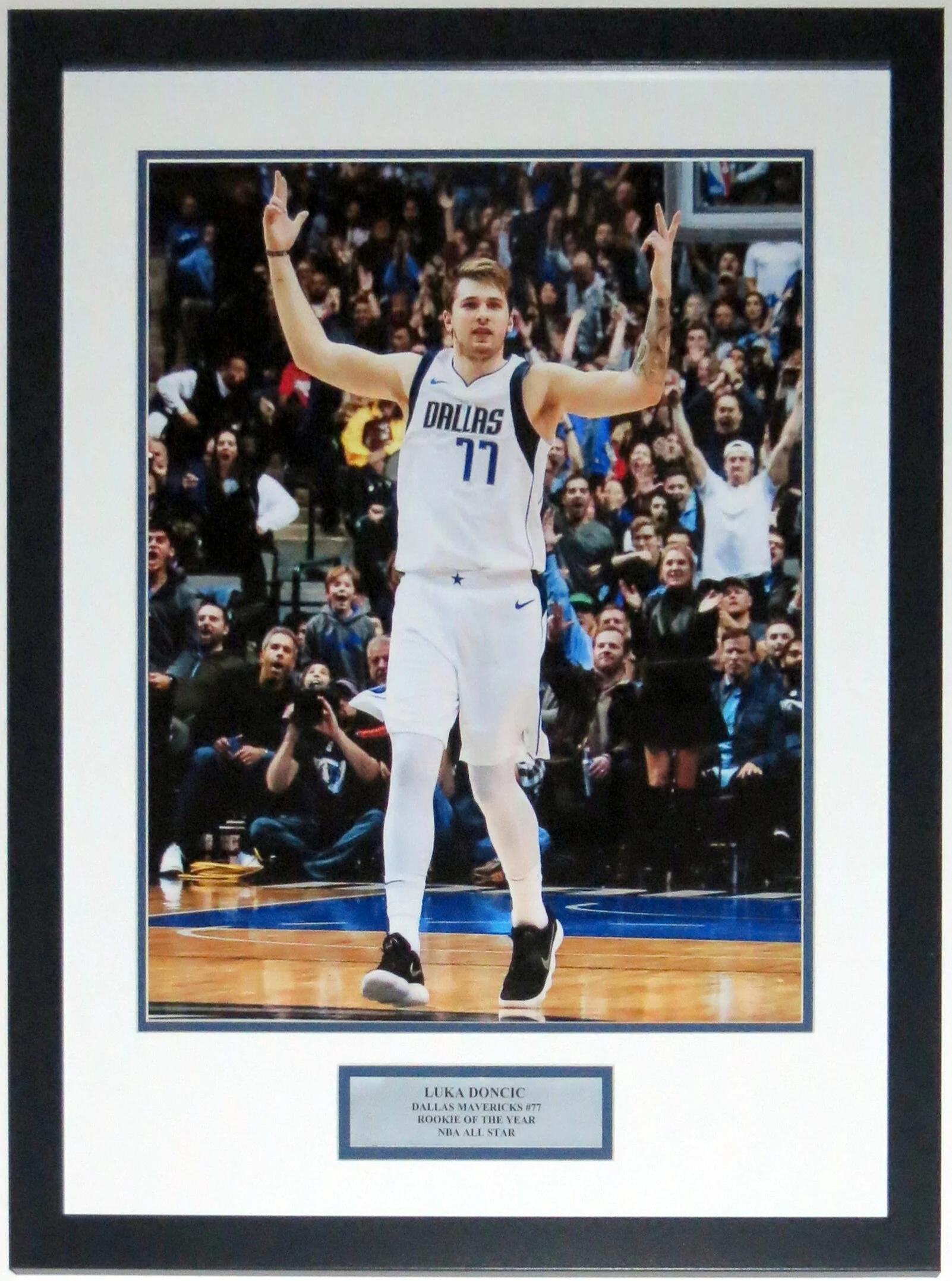 Luka Doncic 2020 Dallas Mavericks 16x20 Photo - Professionally Framed and All Star Plate