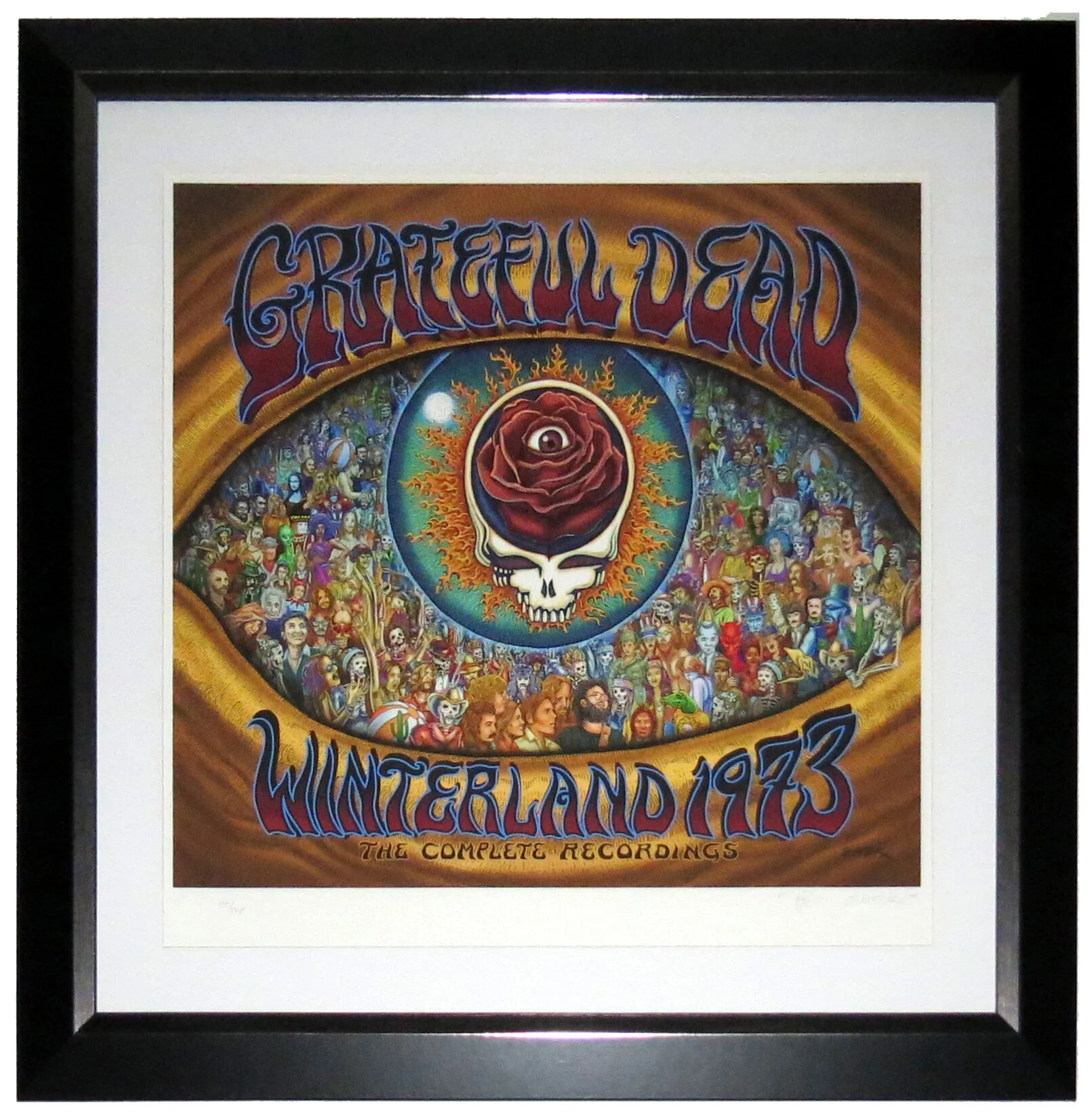 Grateful Dead Winterland 1973 32x34 Poster Signed by Emek Limited #'d /375 - Professionally Framed