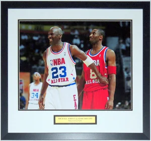 スポーツ NBA JAMS MICHAEL JORDAN/KOBE BRYANT Michael Jordan & Kobe Bryant Canvas Frame – Autograph Authentic