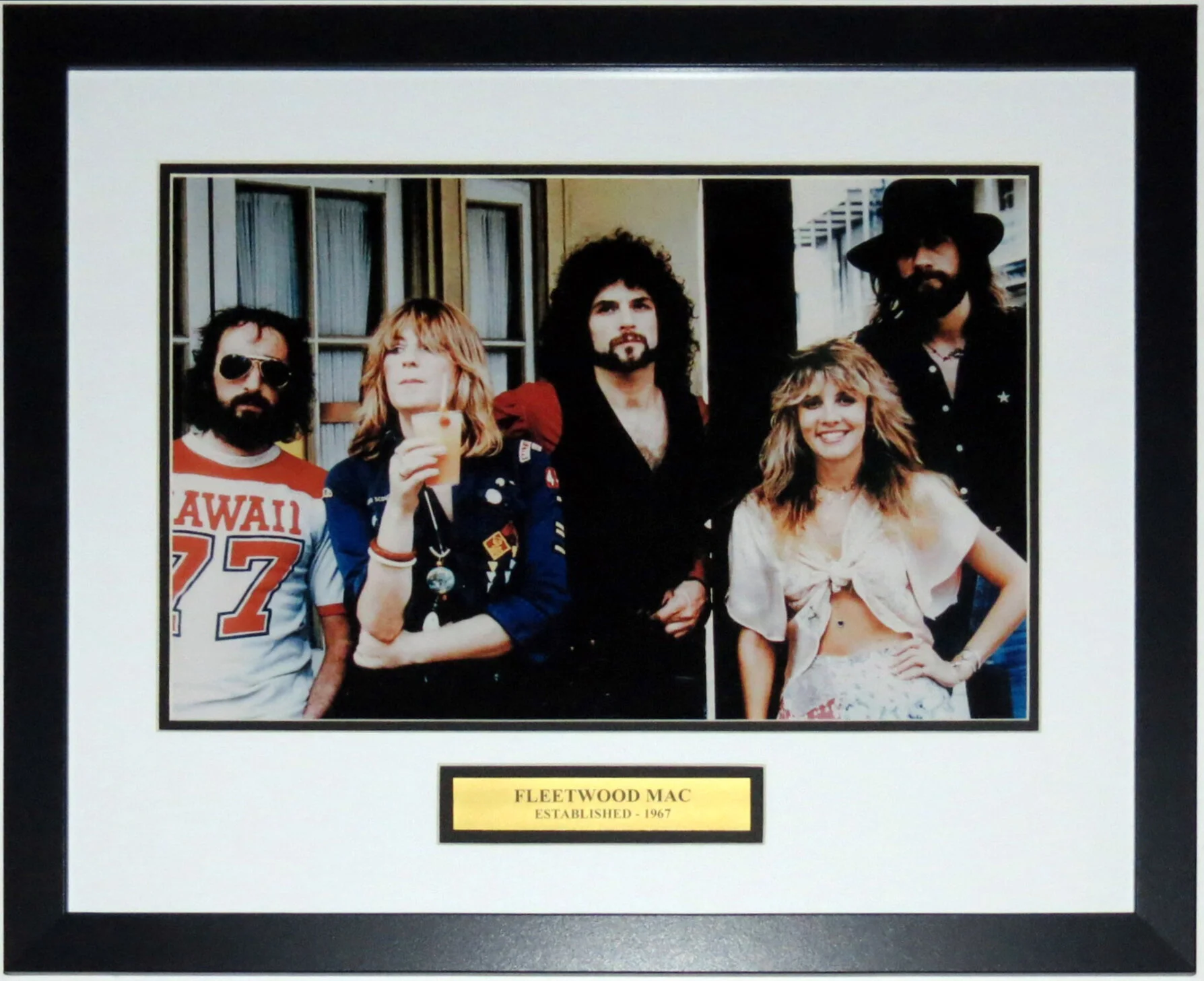 Fleetwood Mac 1972 Band 12x18 Photo - Professionally Framed &amp; Plate