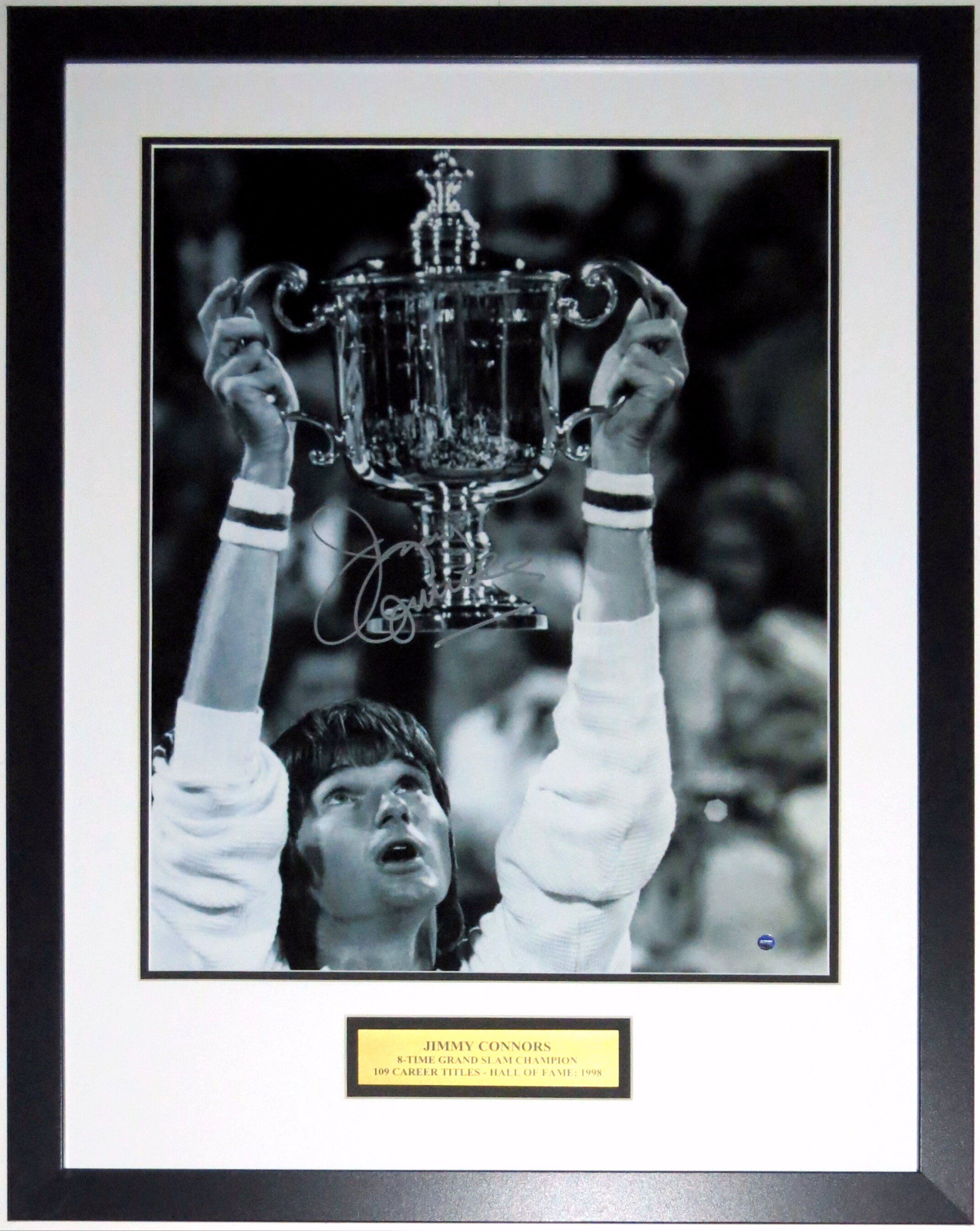 Bleachers Sports Music and Framing — Jimmy Connors Signed U.S.