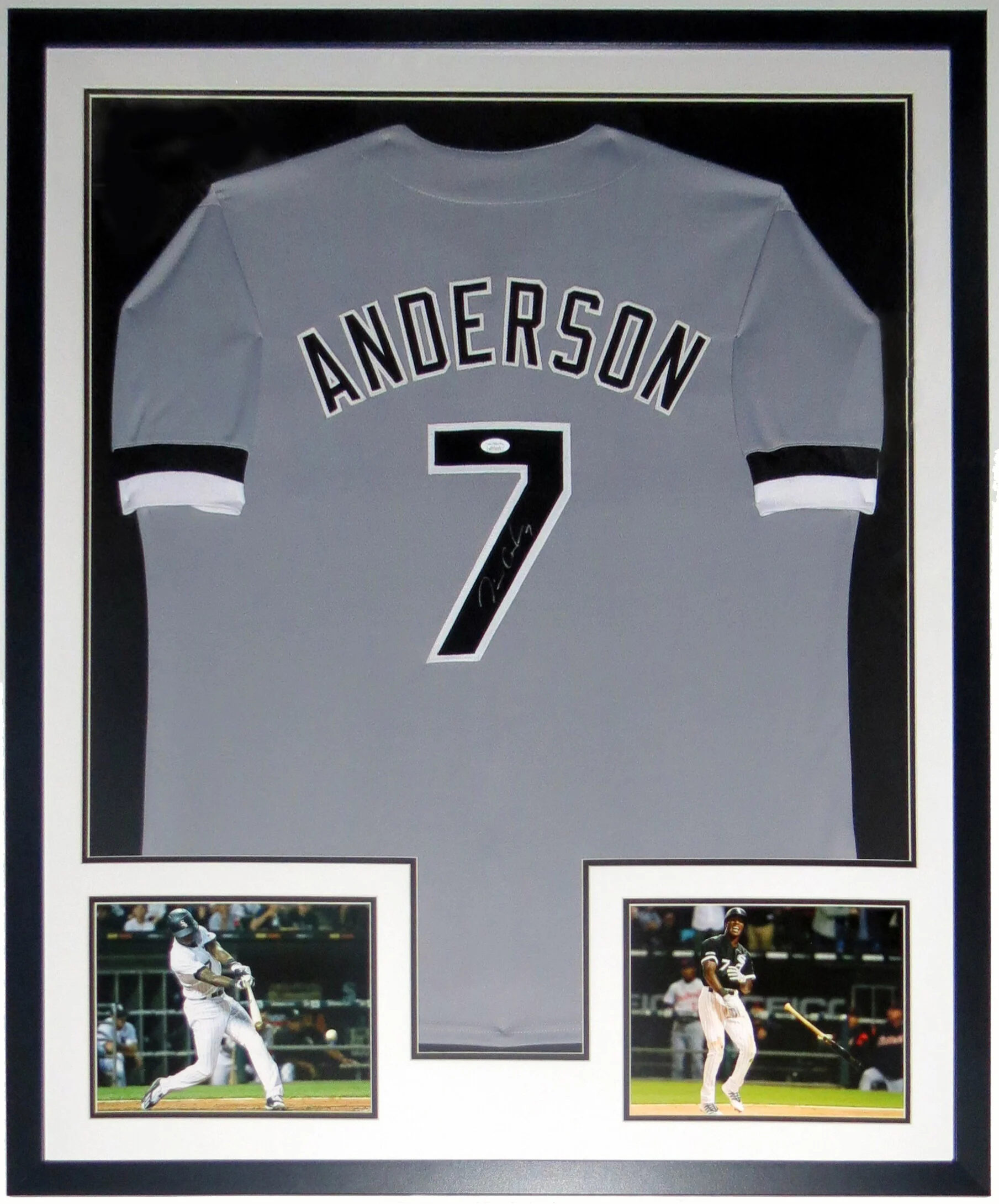 Tim Anderson Authentic Signed Chicago White Sox Jersey and Bat Flip 8x10 Photo - JSA COA Authenticated - Professionally Framed 34x42