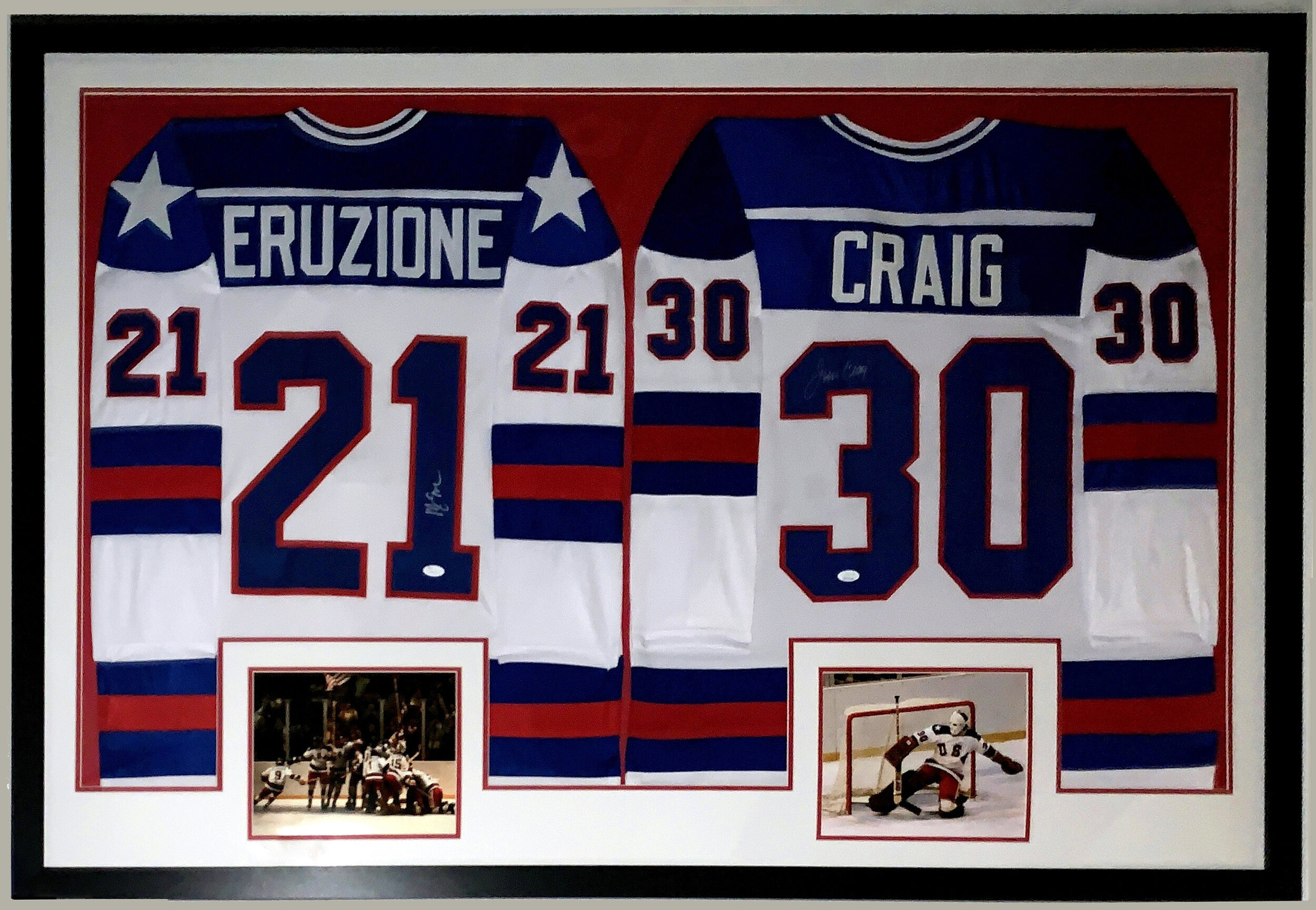 2002 Winter Olympics Print Ice Hockey Turret Arch Series Jim Craig signed  ticket