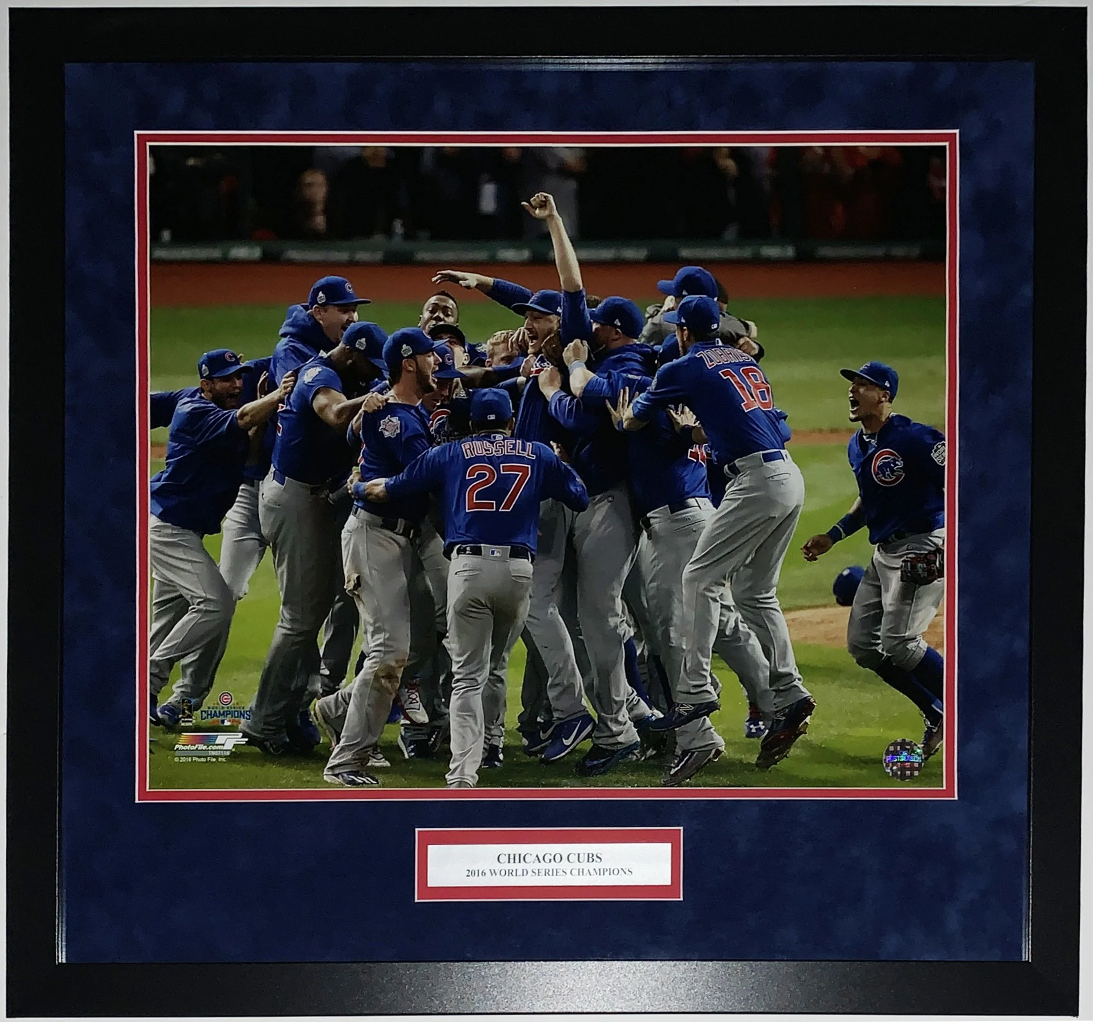 Chicago Cubs 2016 World Series Champions Team Celebration 16x20 Photo - Professionally Framed & Suede Matting & Plate