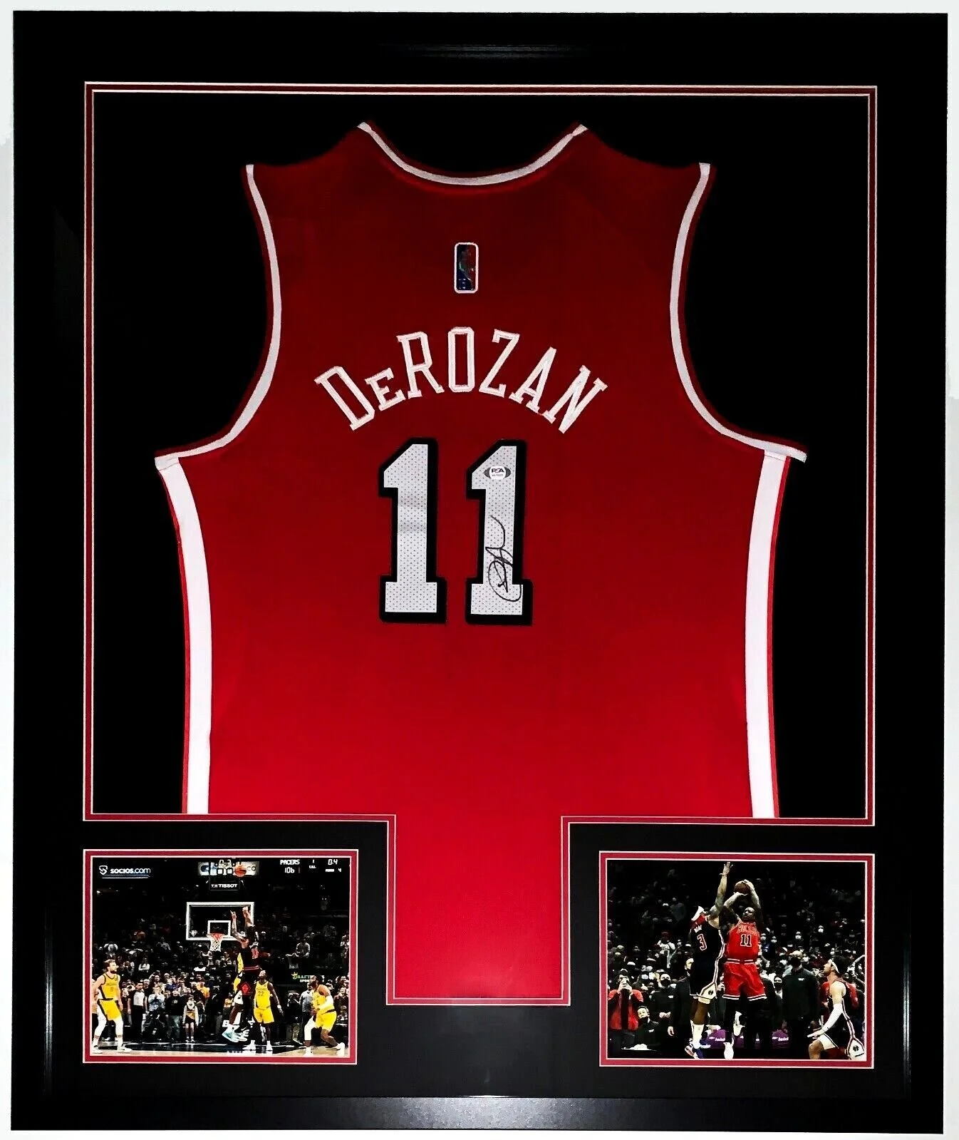 DeMar DeRozan Autographed Authentic Nike Chicago Bulls Jersey - PSA DNA COA Authenticated - Professionally  Framed and Back to Back Game Winning Shot Photo
