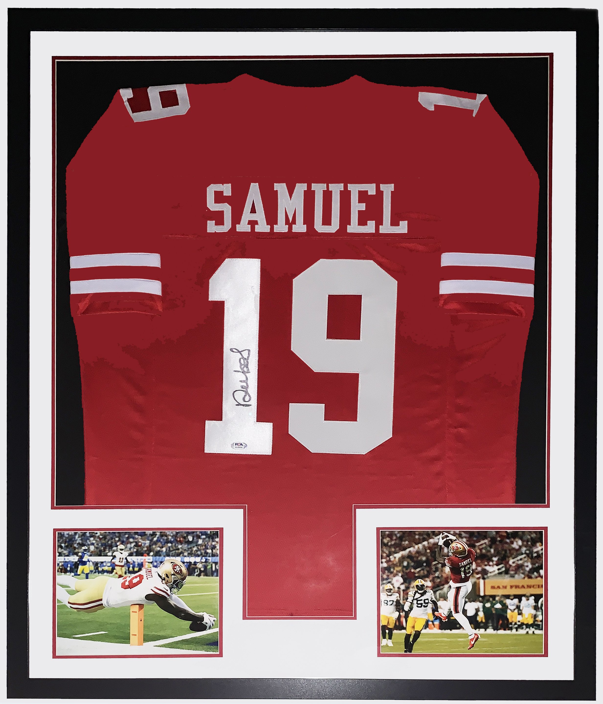 Deebo Samuel Authentic Autographed San Francisco 49ers - PSA DNA COA Authenticated - Professionally Framed and Touchdown Photo