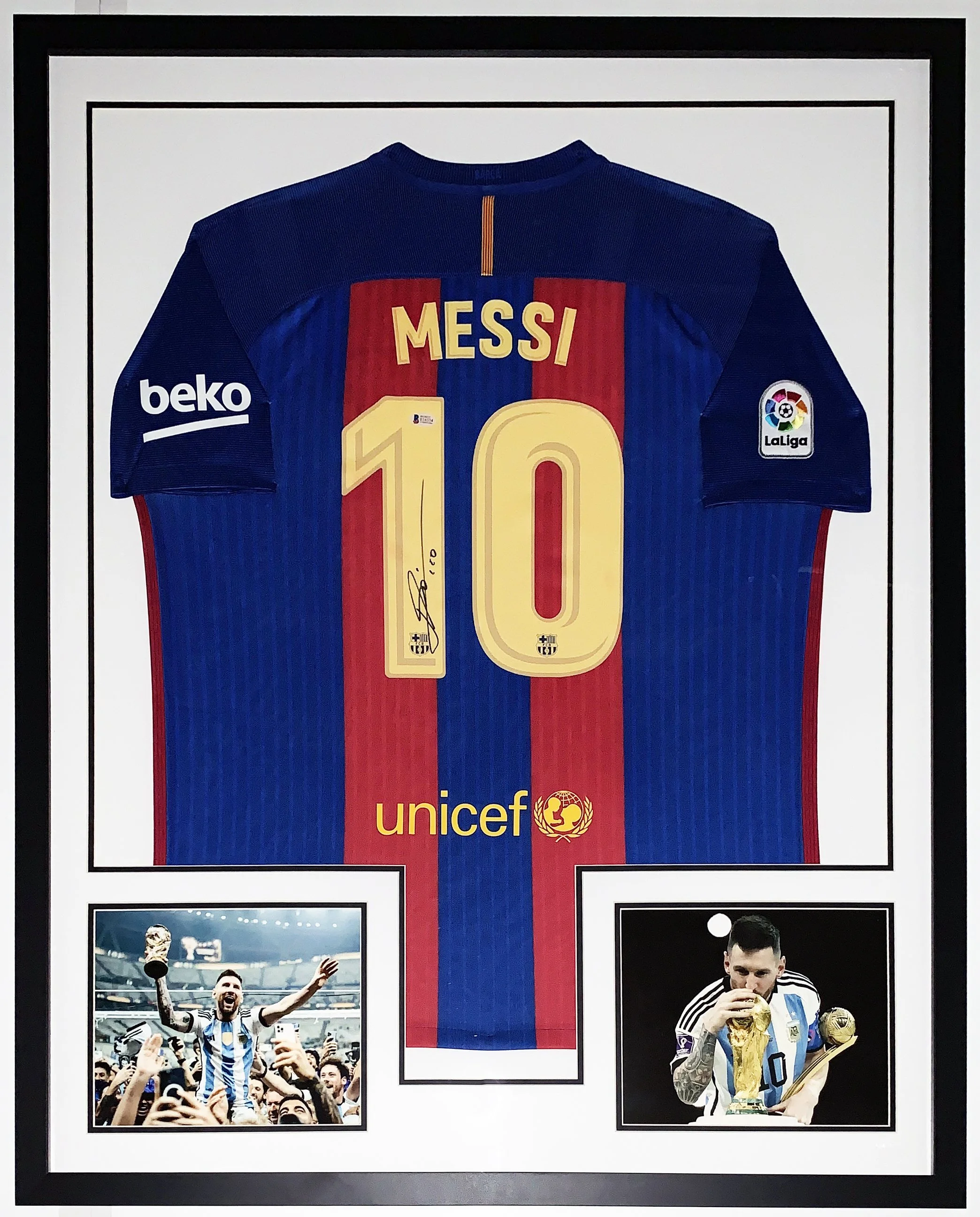 Framed Signed Messi Jersey Framed Signed Messi Jersey Lionel