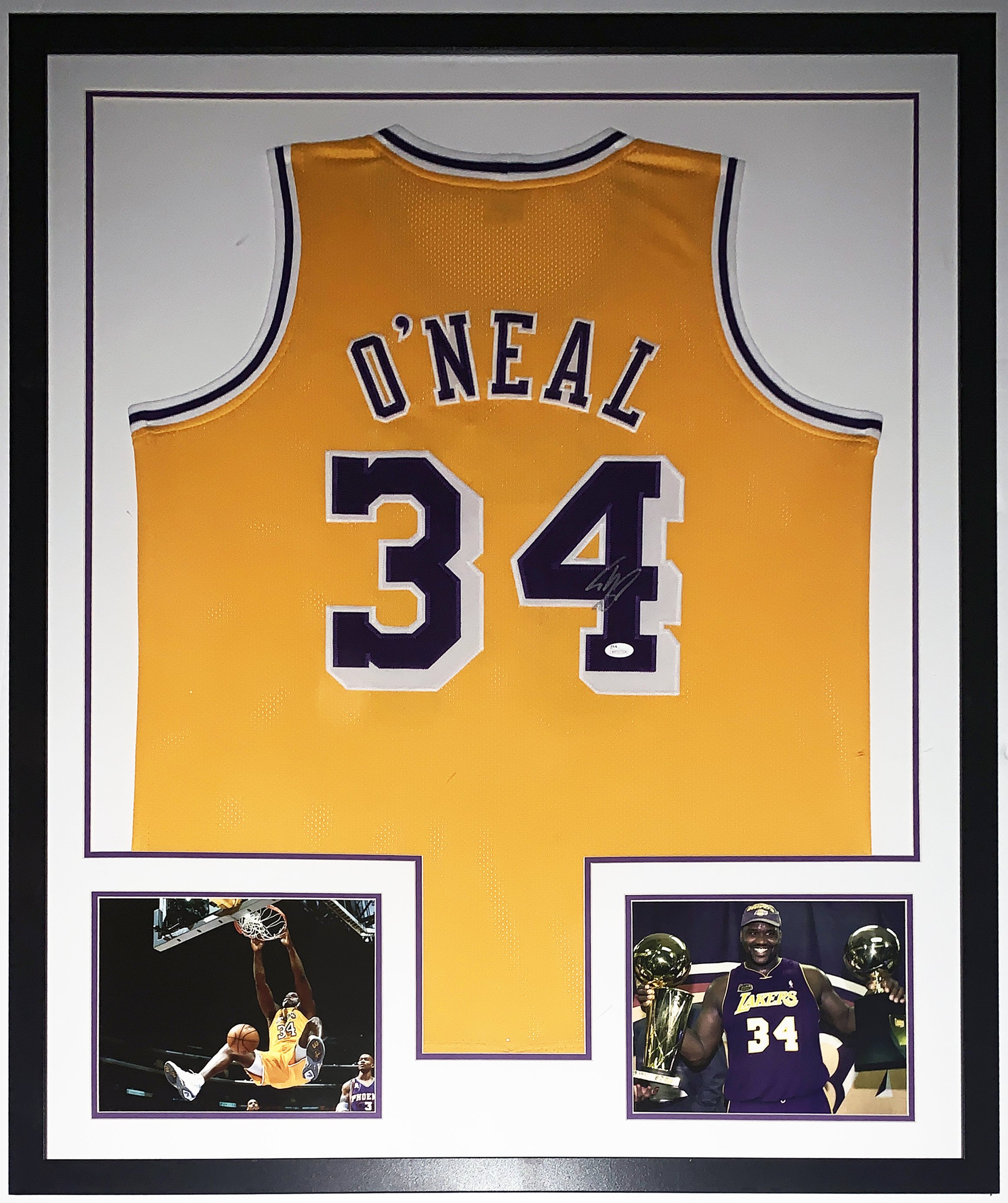 Bleachers Sports Music & Framing — Shaquille O'Neal Signed Los Angeles  Lakers Jersey - JSA COA Authenticated - Professionally Framed