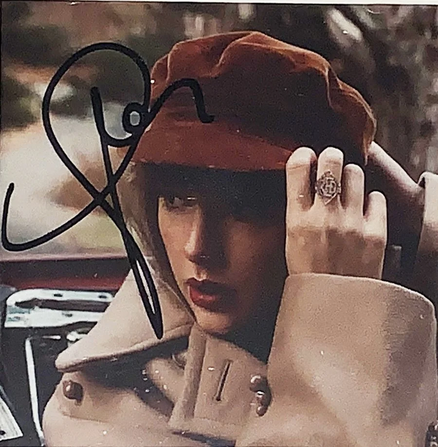 Bleachers Sports Music and Framing — Taylor Swift Signed Red
